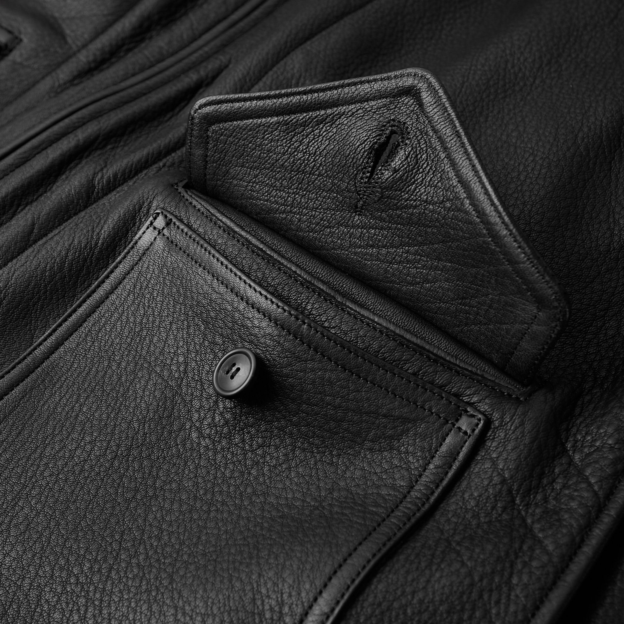 old joe brand | patina deerskin albert jacket - patina black - Image 8