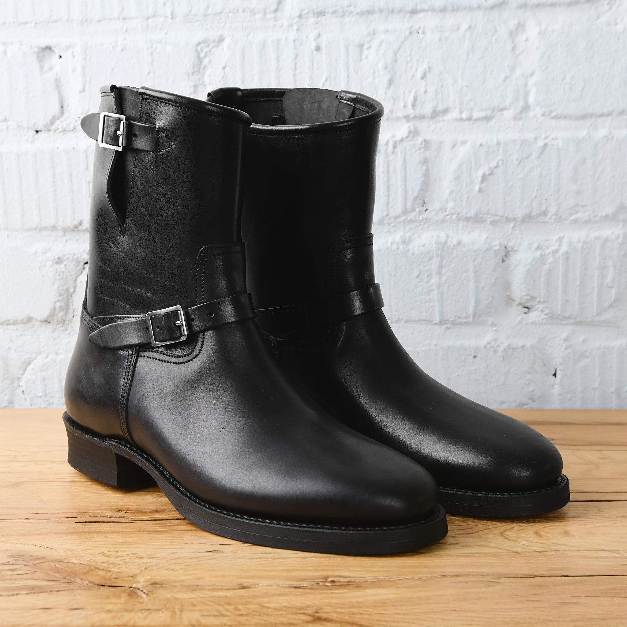old joe brand | “the engineer” artisan leather engineer boots  - black - Image 2