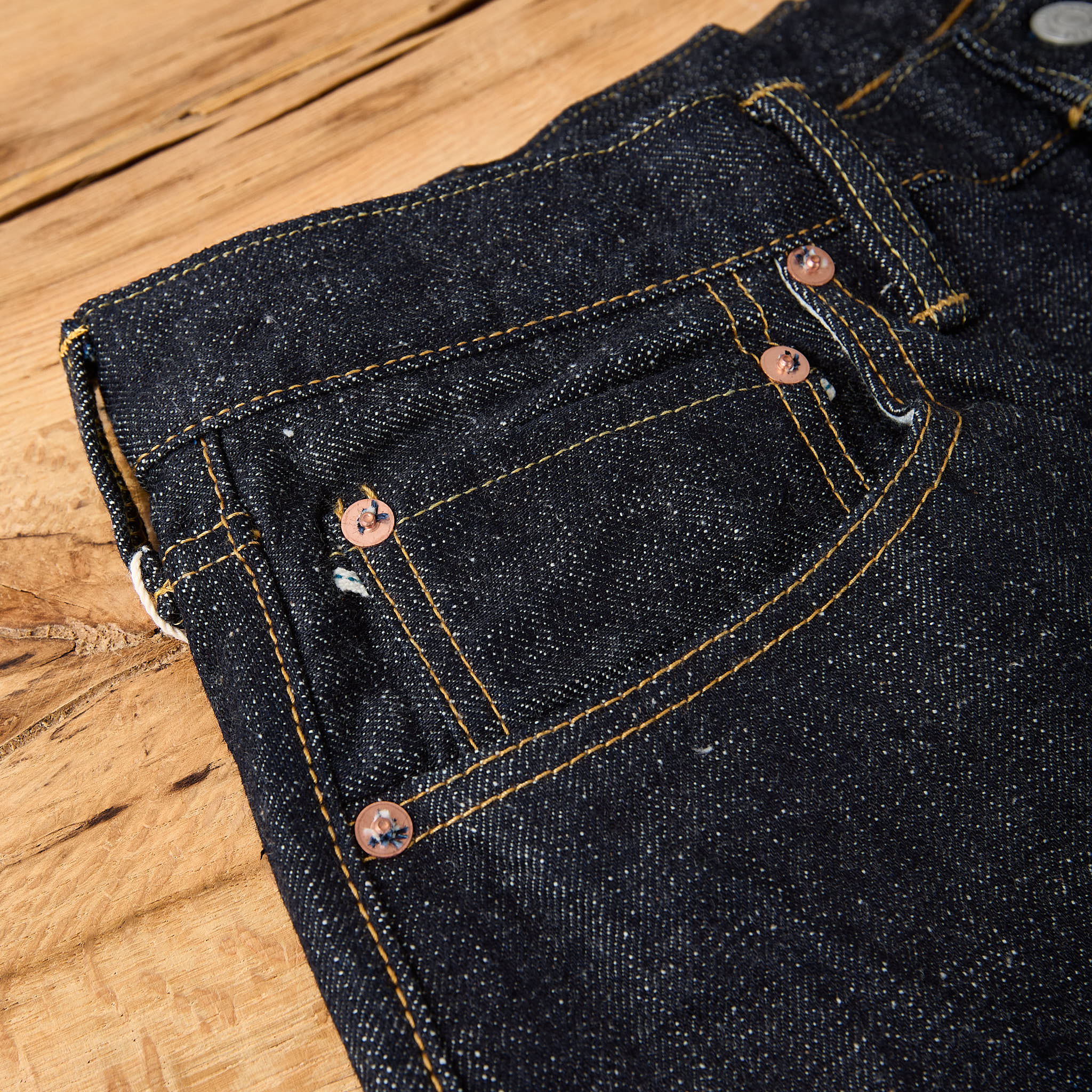 omoto denim | 0611 15.5oz slub nep relax fit jeans - Image 5