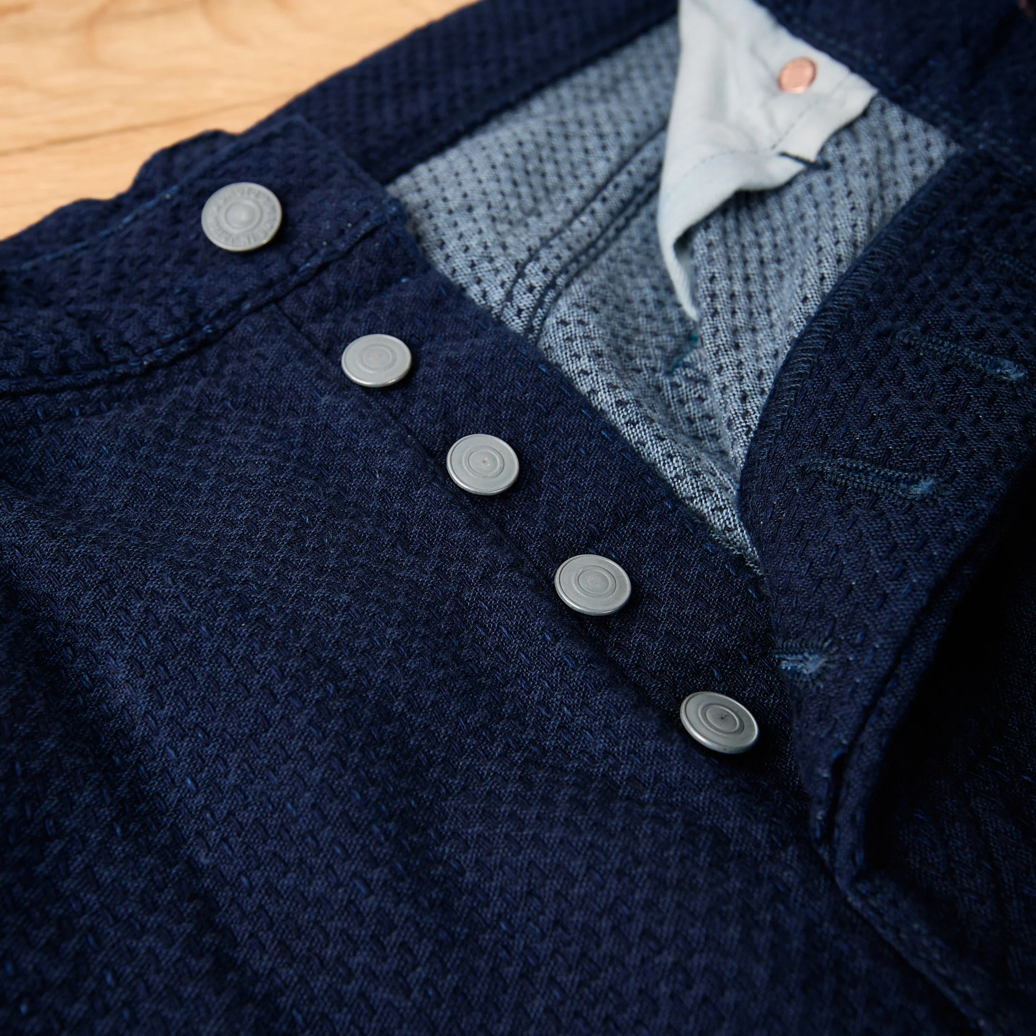 omoto denim | 0621 15oz ori-sashi sashiko relax fit - Image 4