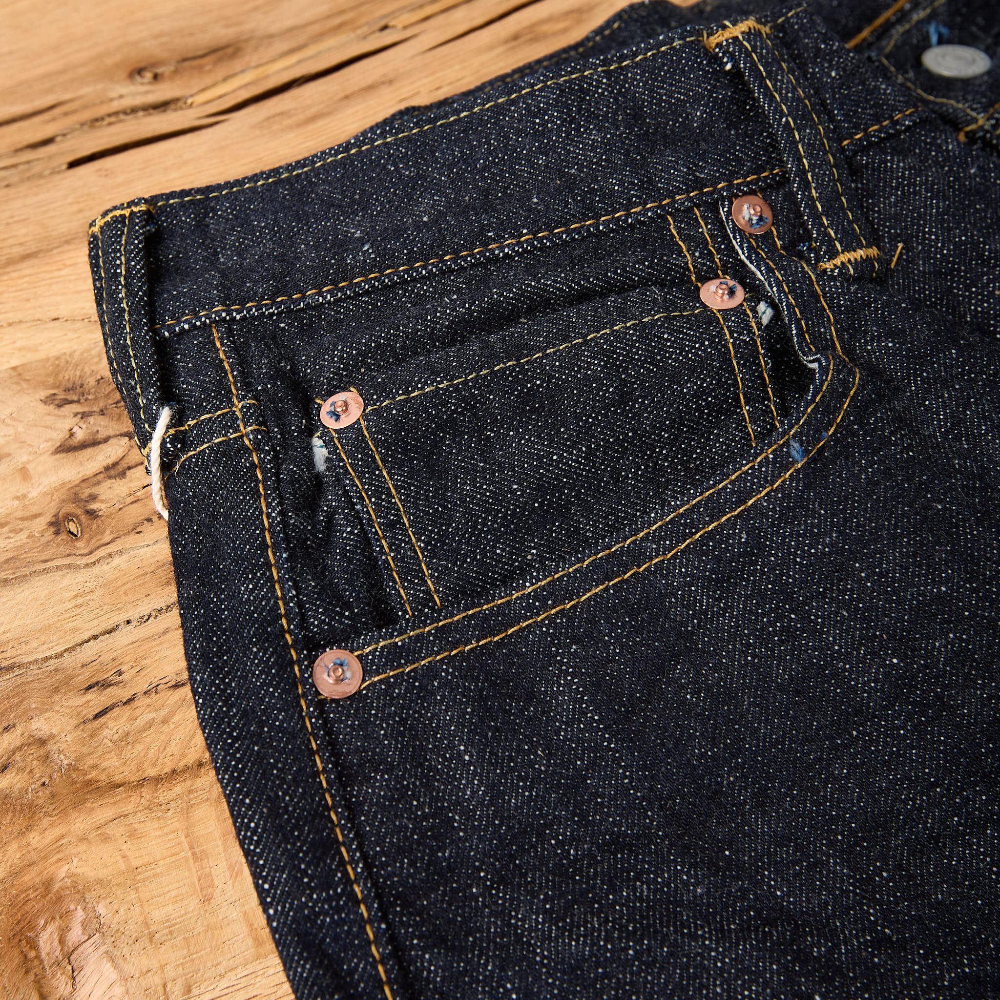 omoto denim | 0811 15,5 oz. slub nep loose fit jeans - Image 4