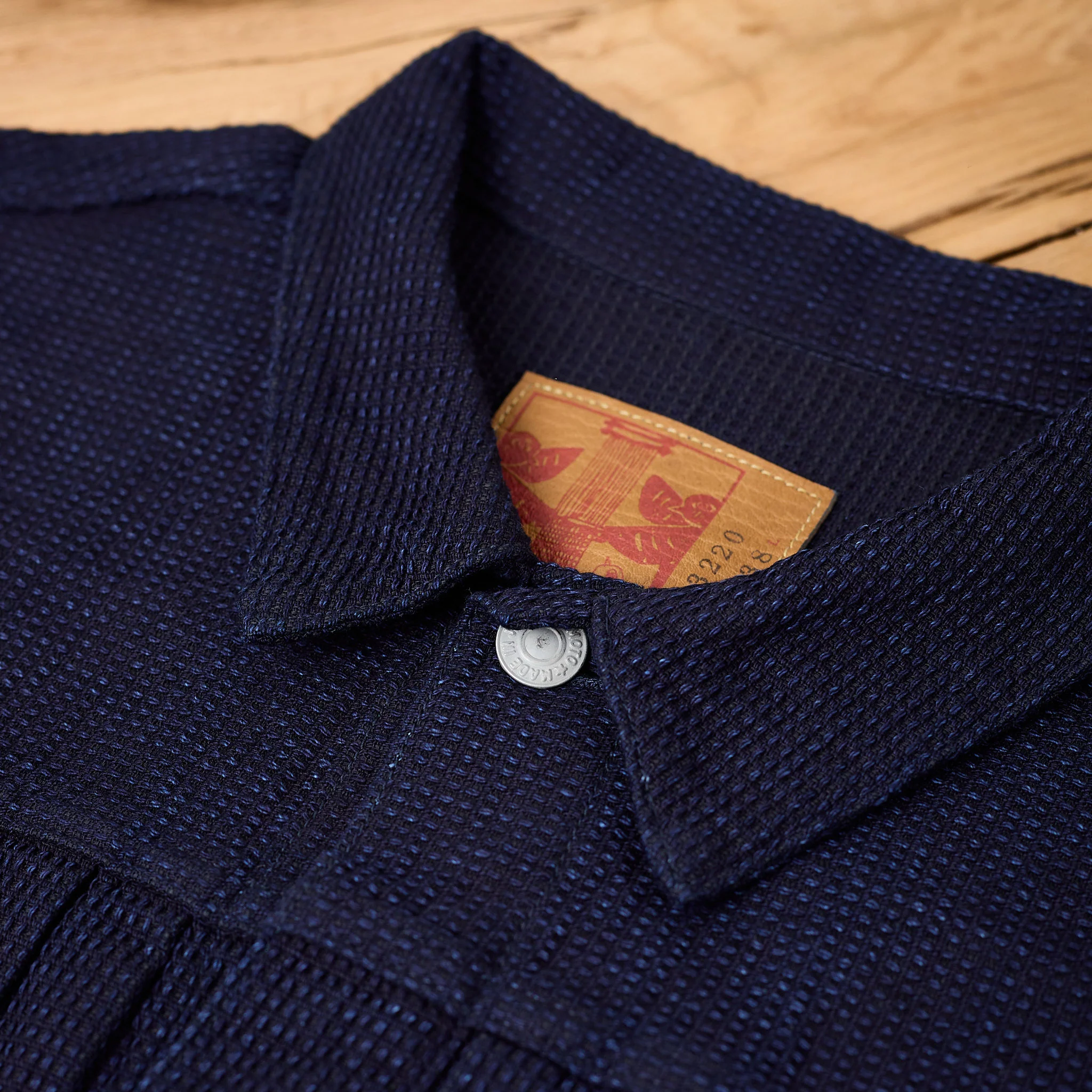 omoto denim | 3220 12oz type 2 jacket cube sashiko indigo - Image 5