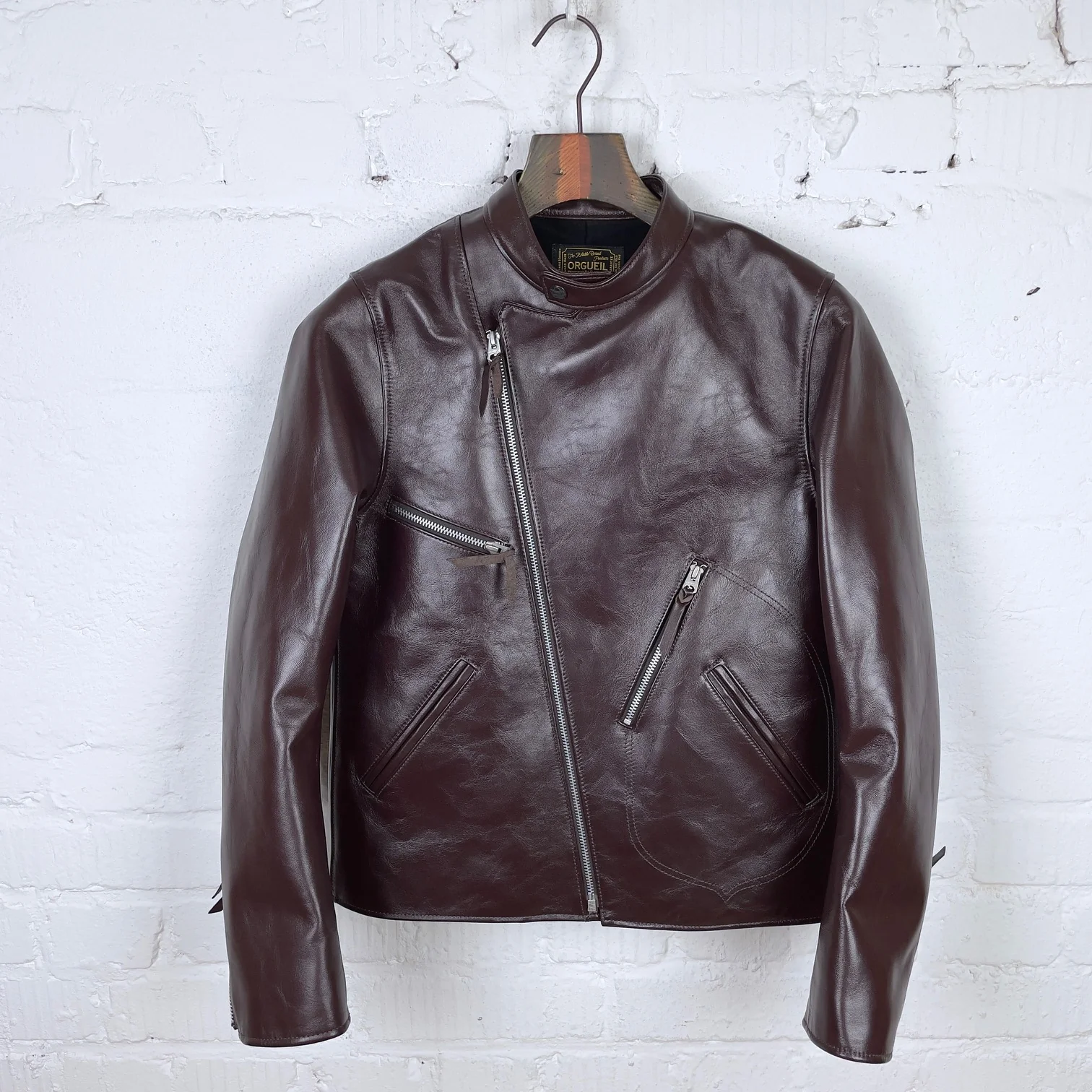orgueil | or-4255 aviator jacket brown