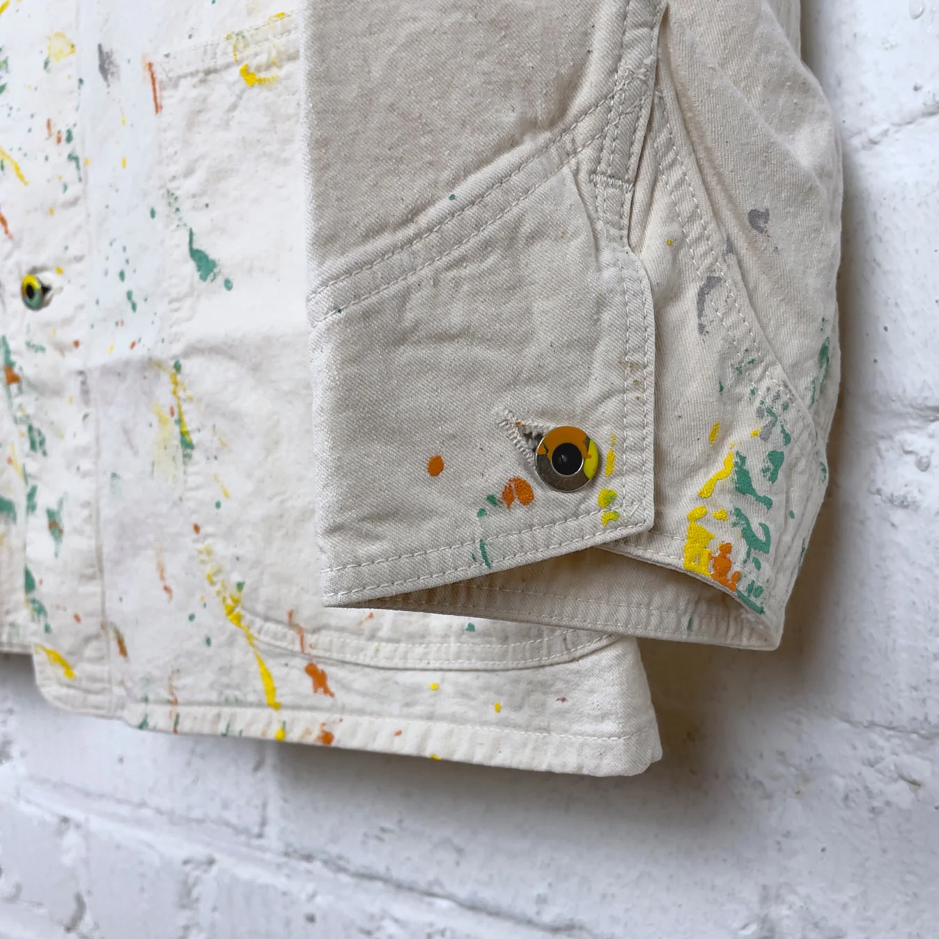 orslow | 1940's coverall kinari denim ecru with paint - Image 2