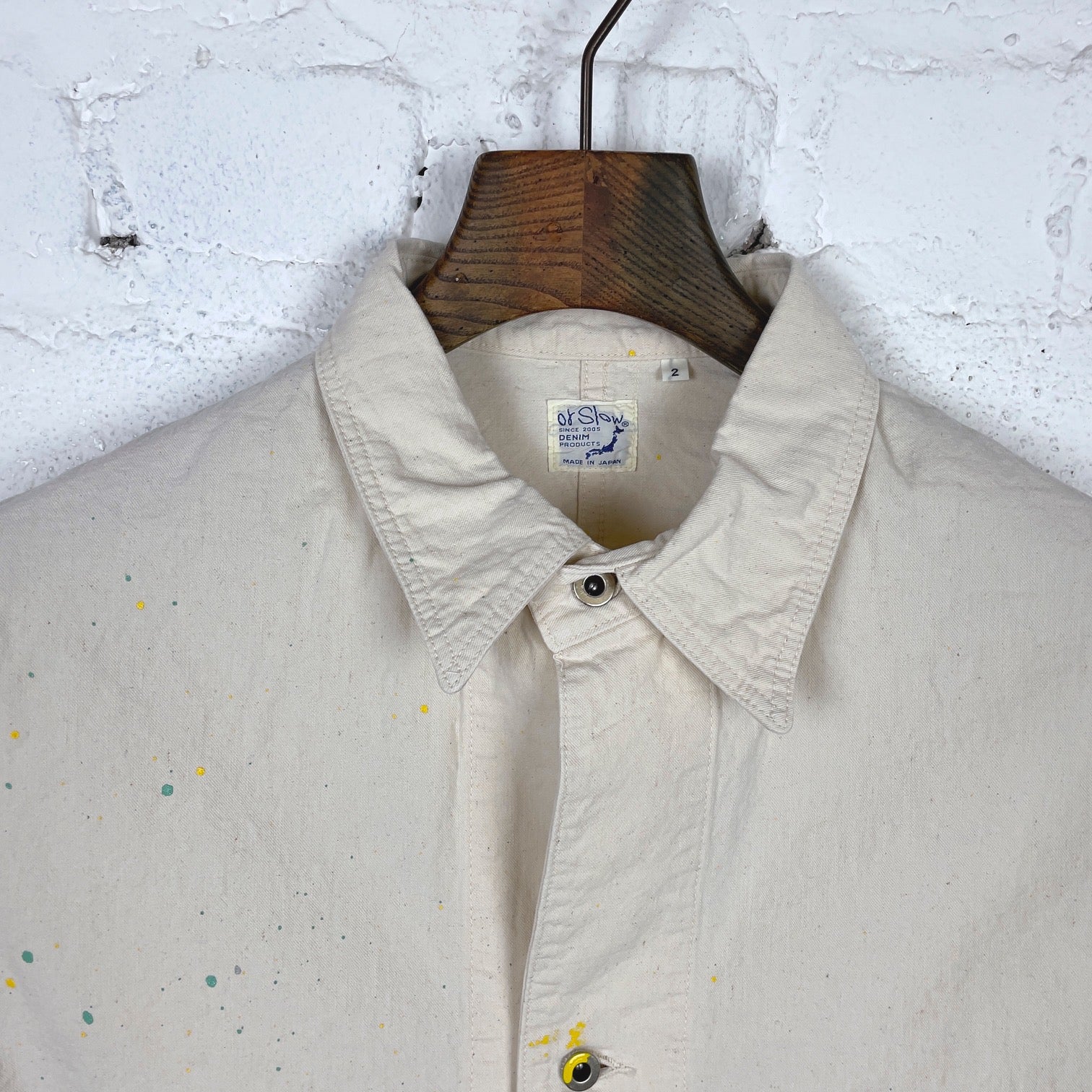 orslow | 1940's coverall kinari denim ecru with paint - Image 3