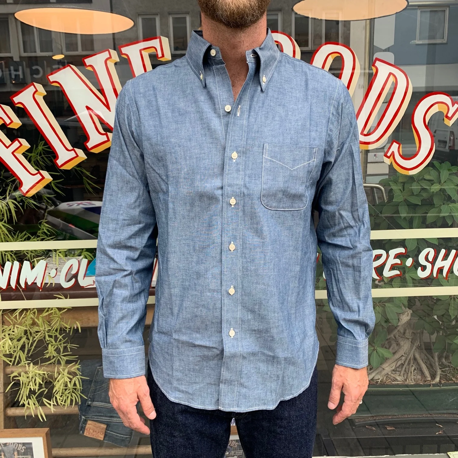 orslow | button down chambray shirt (old fit) - Image 3