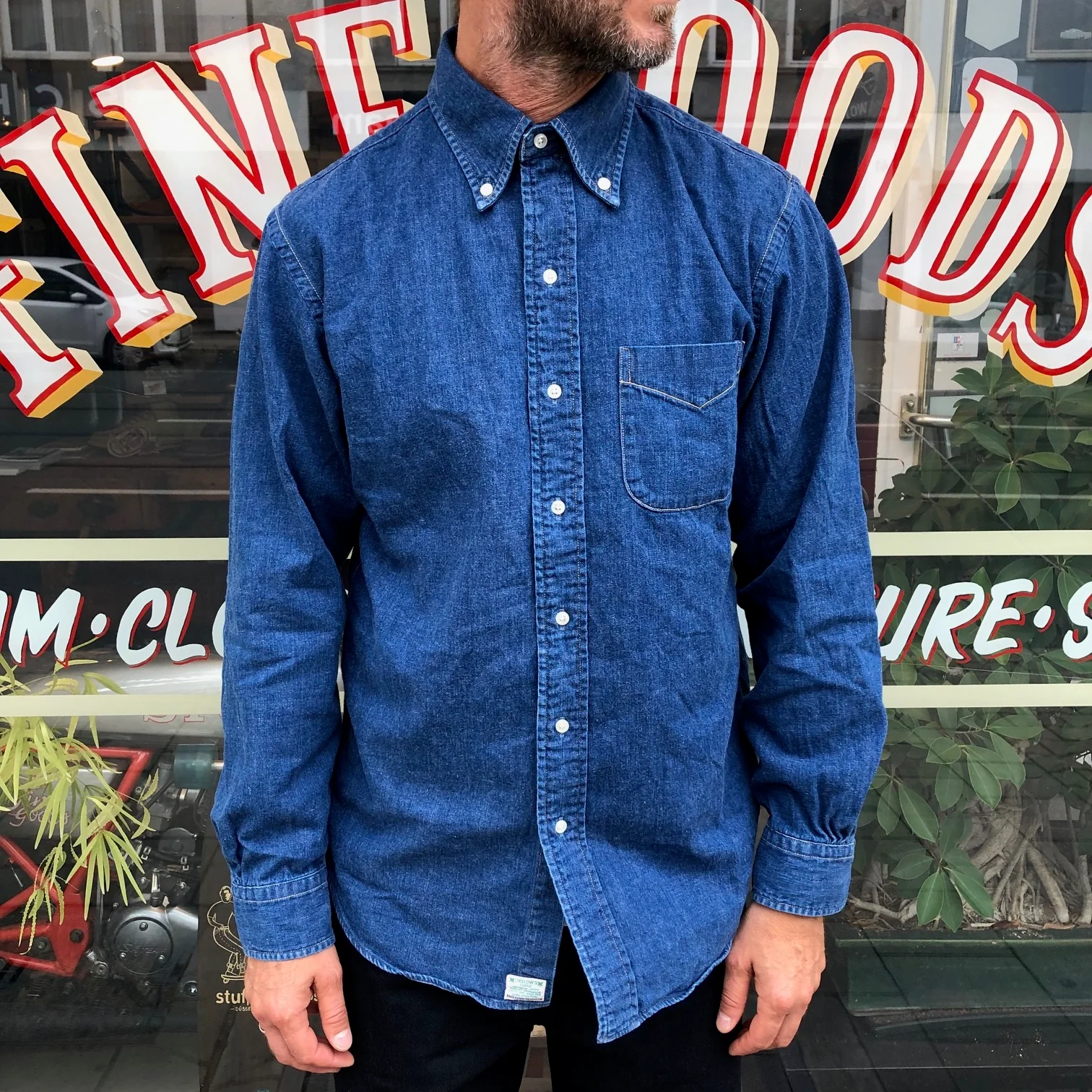orslow | button down denim shirt denim used (old fit) - Image 2