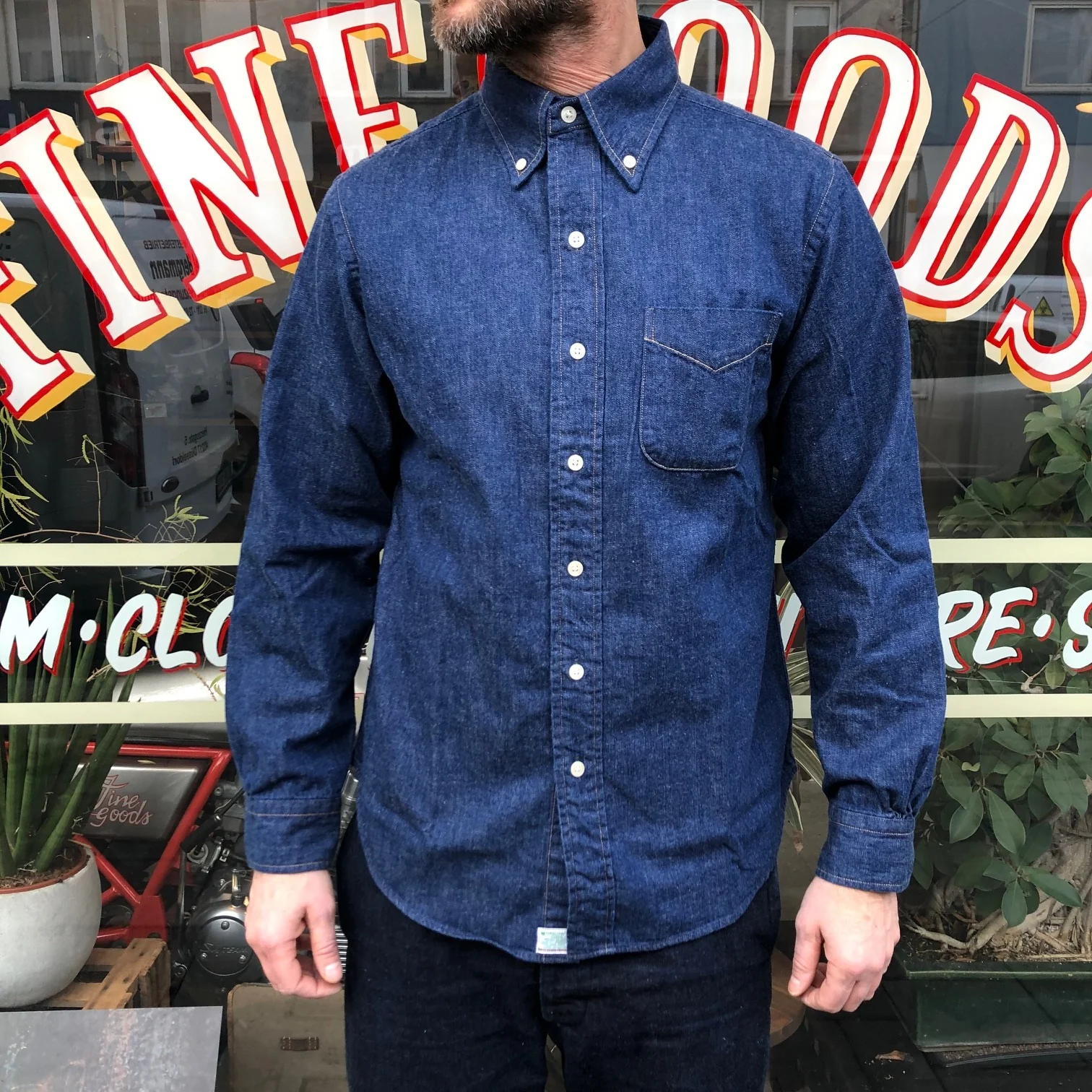 orslow | button down denim shirt one wash (old fit) - Image 3