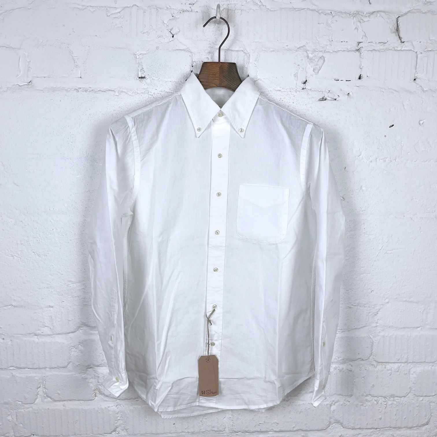 orslow | button down white chambray shirt (old fit)