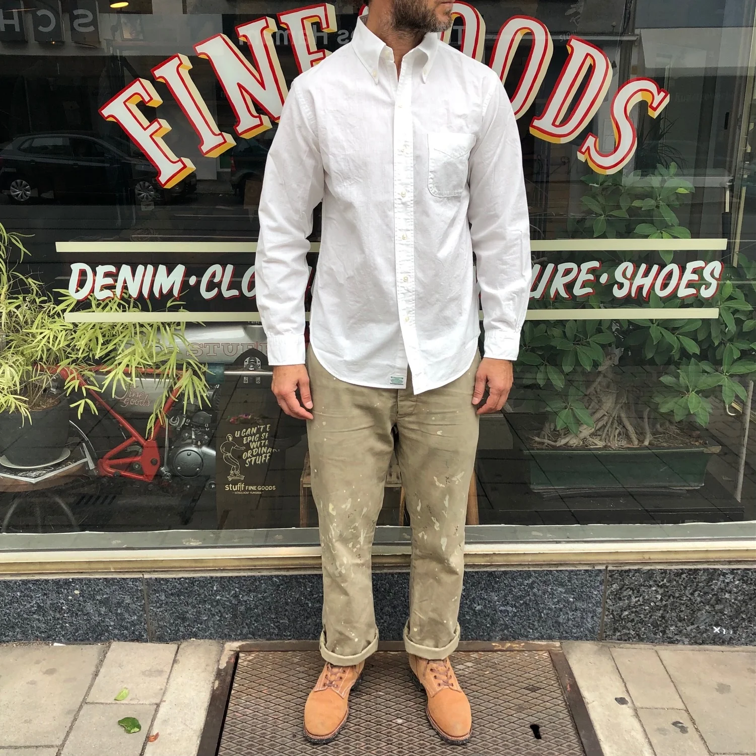 orslow | button down white chambray shirt (old fit) - Image 2