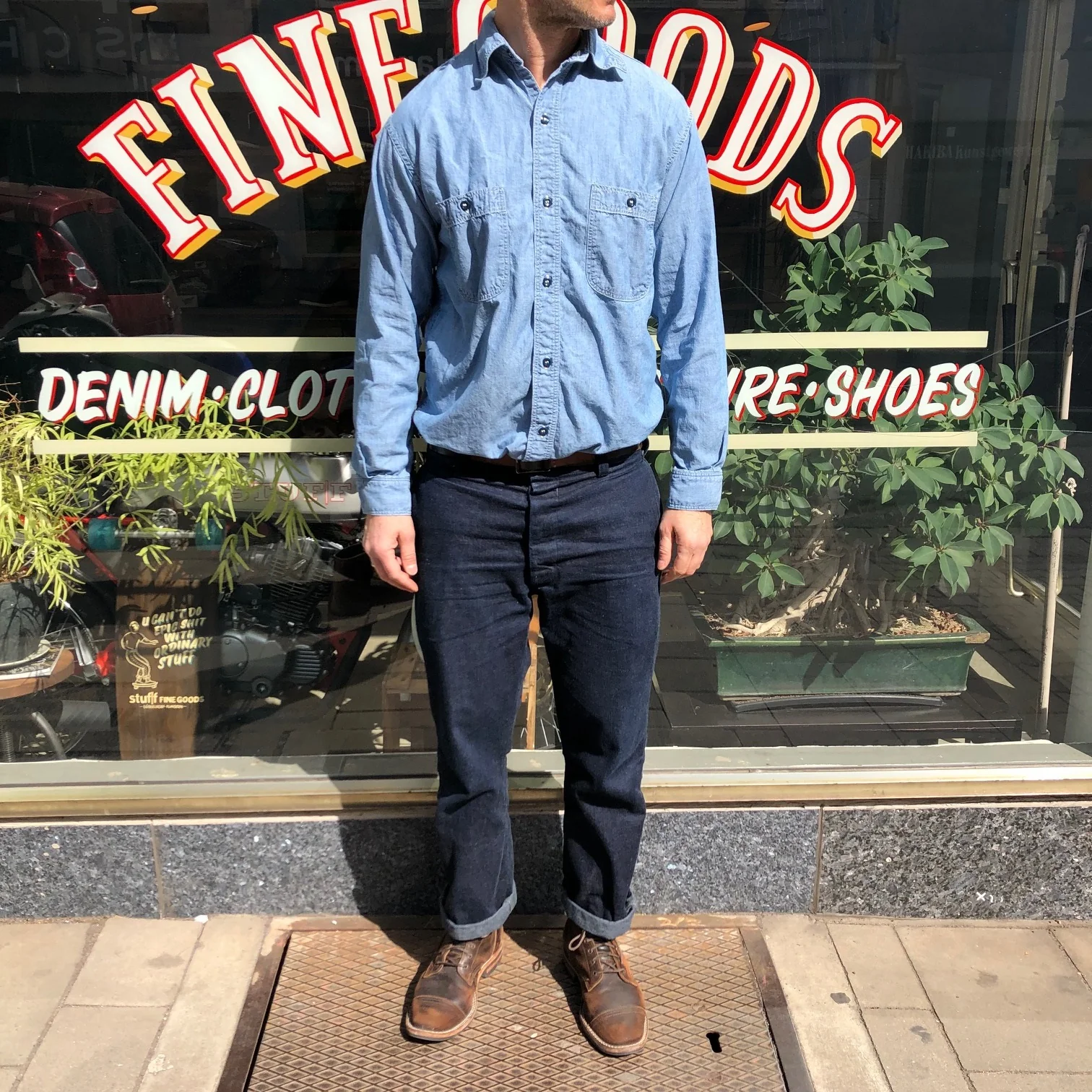 orslow | chambray work shirt vintage fit - Image 3
