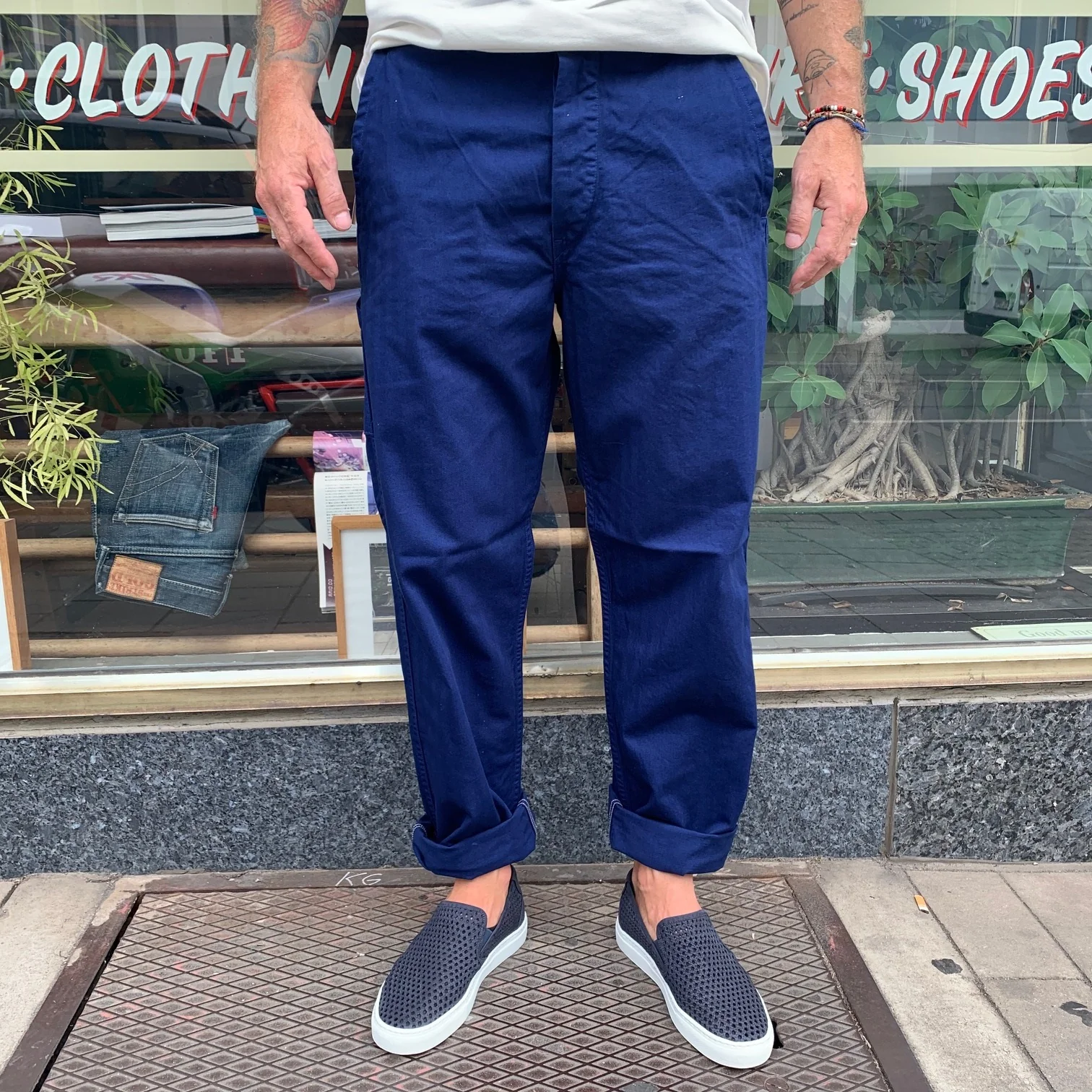 orslow | french work pants blue - Image 3