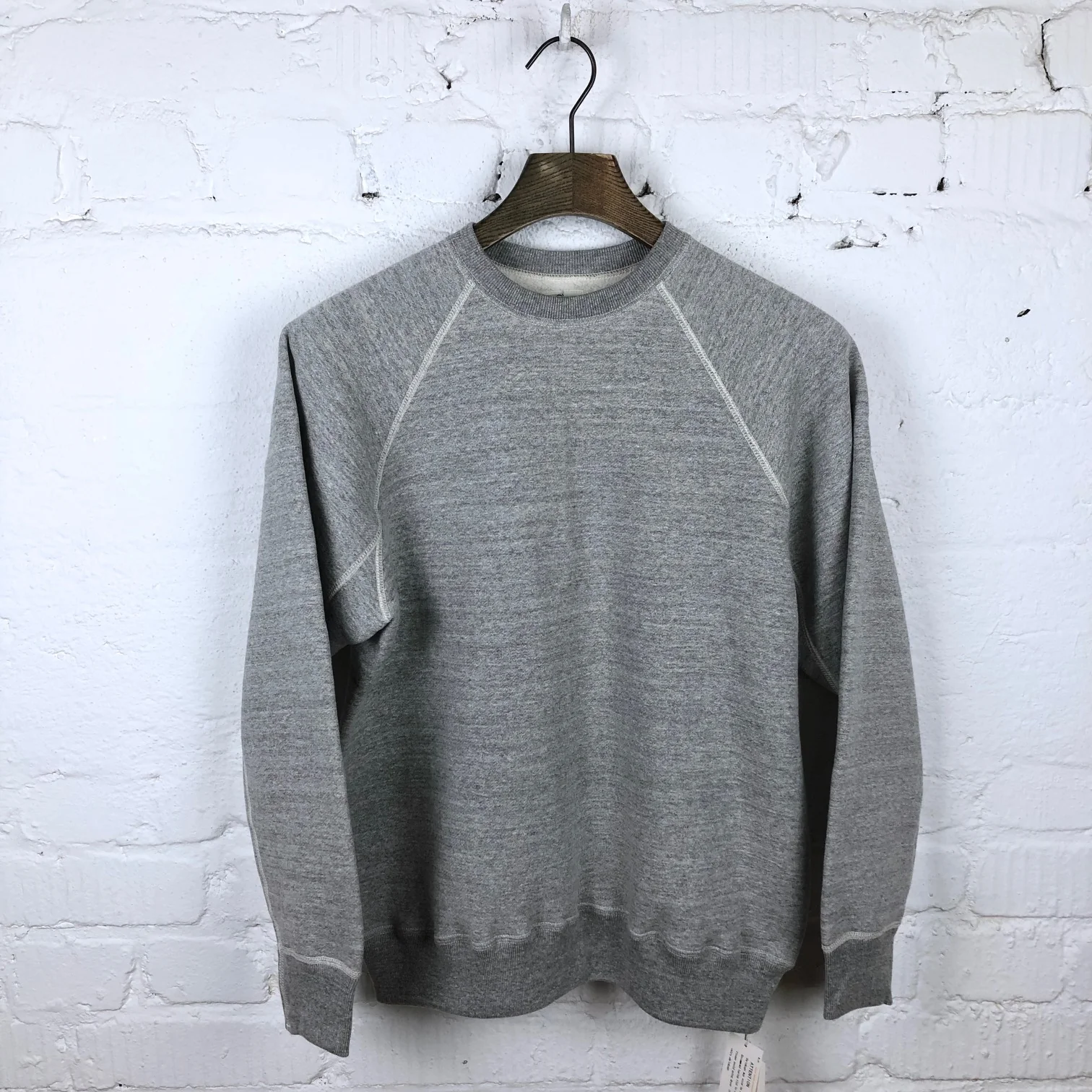 orslow | loopwheel crew neck sweater heather grey