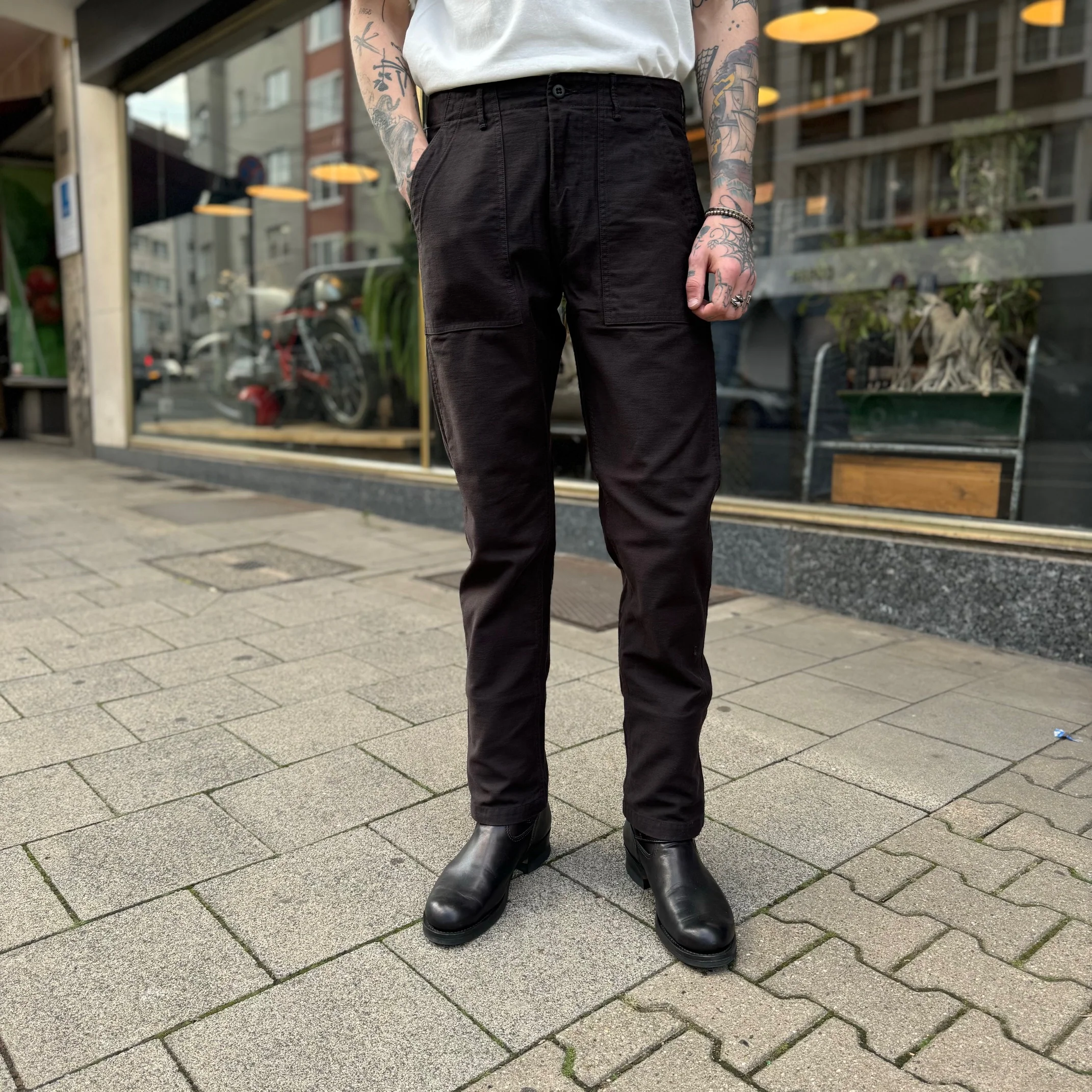 orslow | slim fit us army fatigue pant black - Image 2