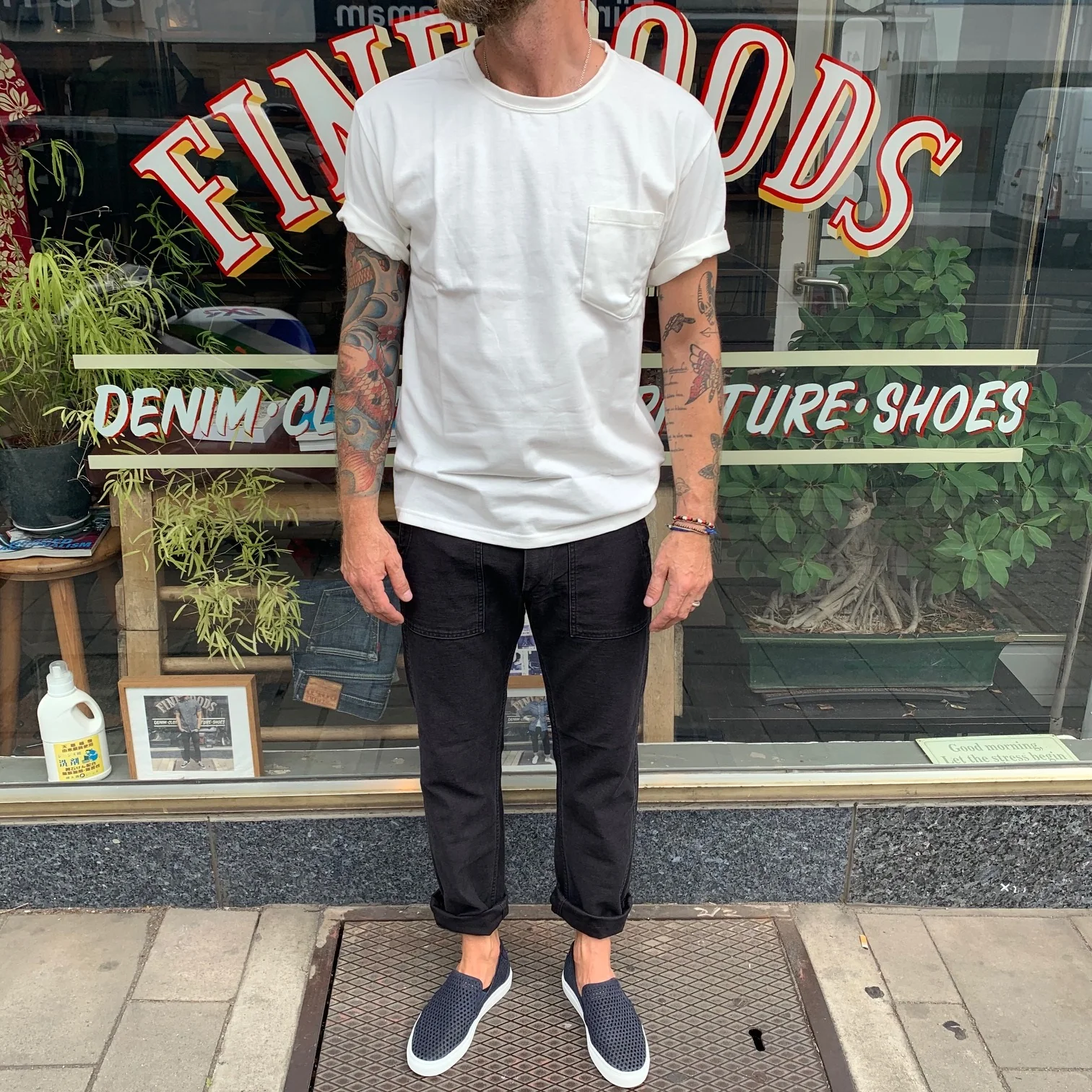orslow | slim fit us army fatigue pant black stone - Image 2