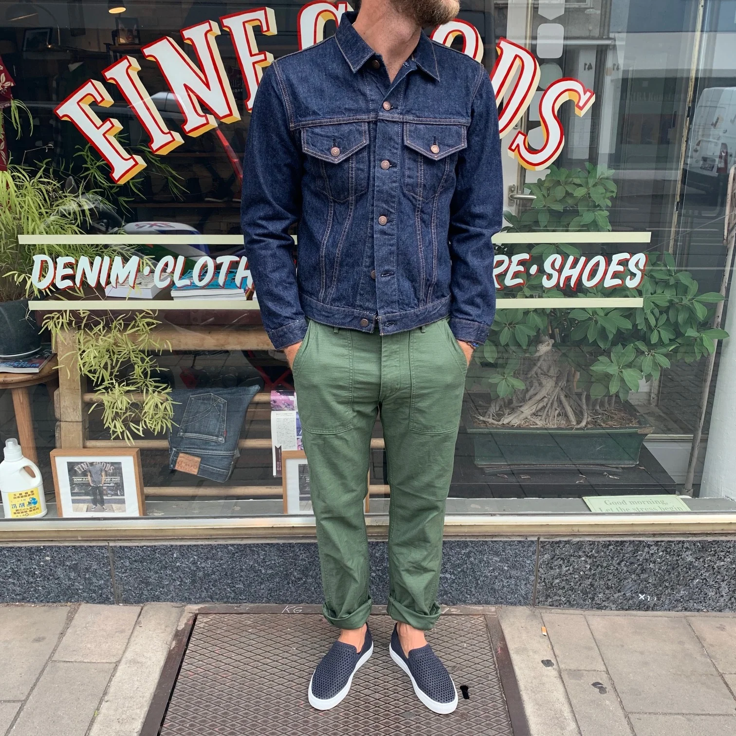 orslow | slim fit us army fatigue pants green - Image 3