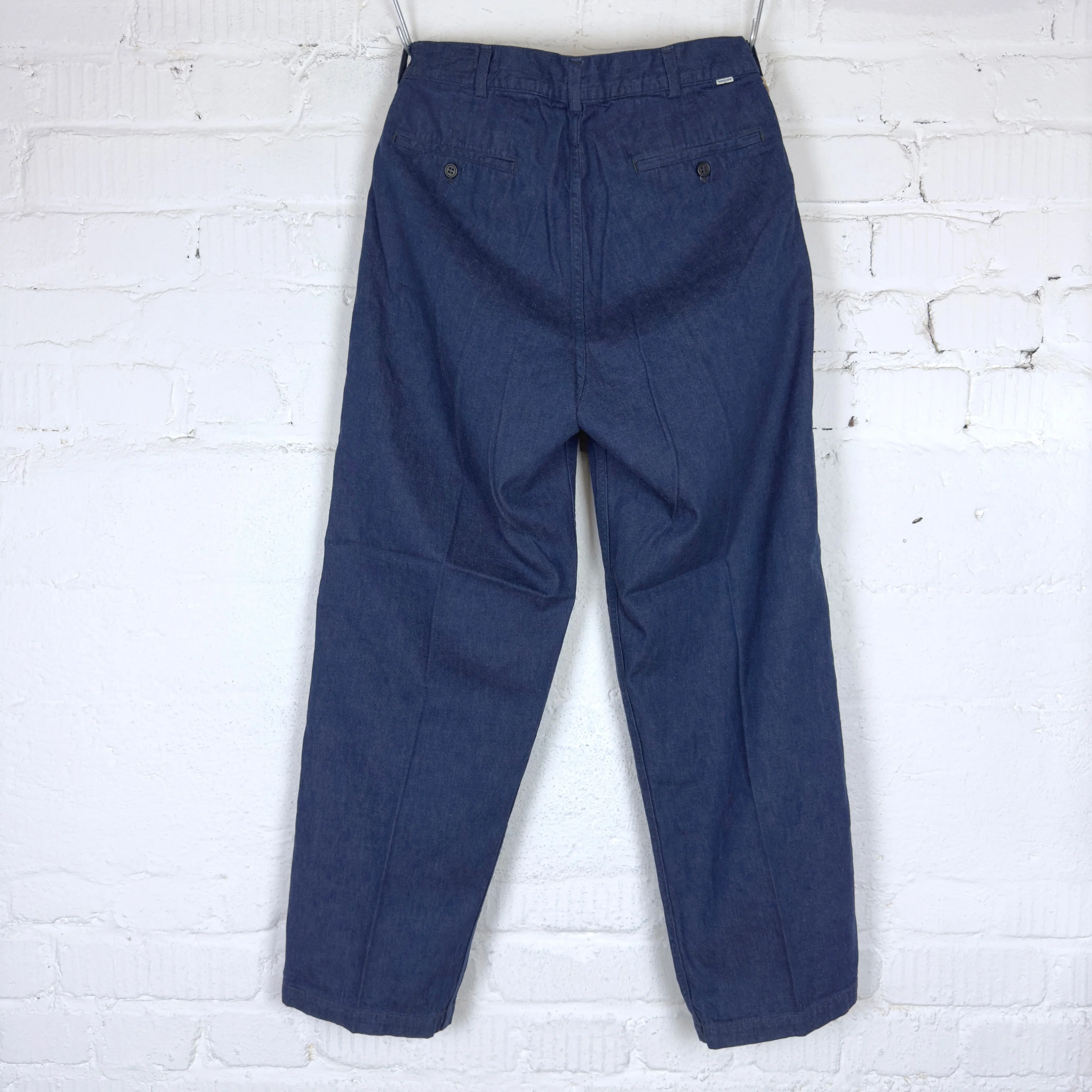 orslow | two tuck 9oz denim wide trousers one wash - Image 4