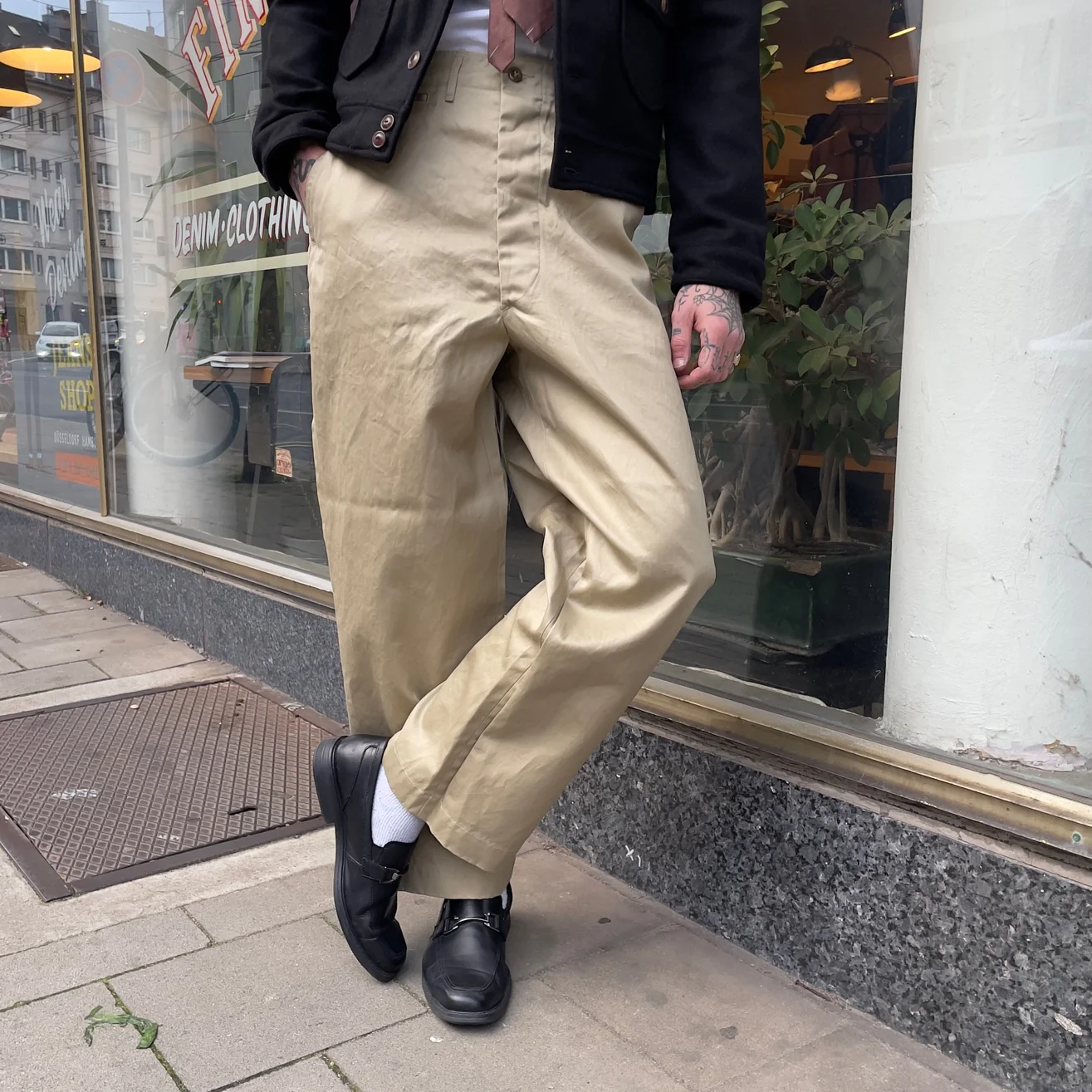 orslow | vintage fit army trousers khaki - Image 2