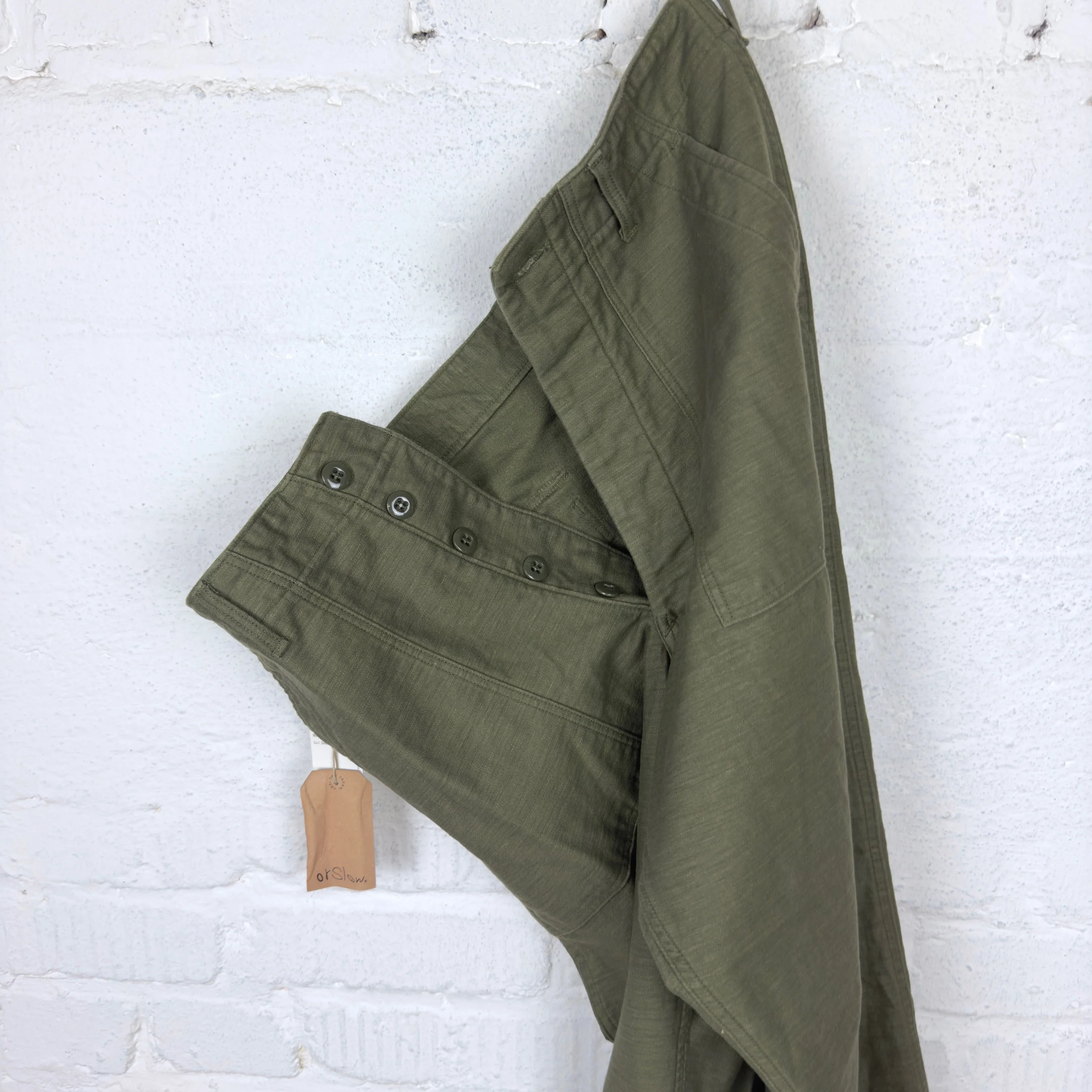 orslow | vintage fit fatigue pants dark olive - Image 6