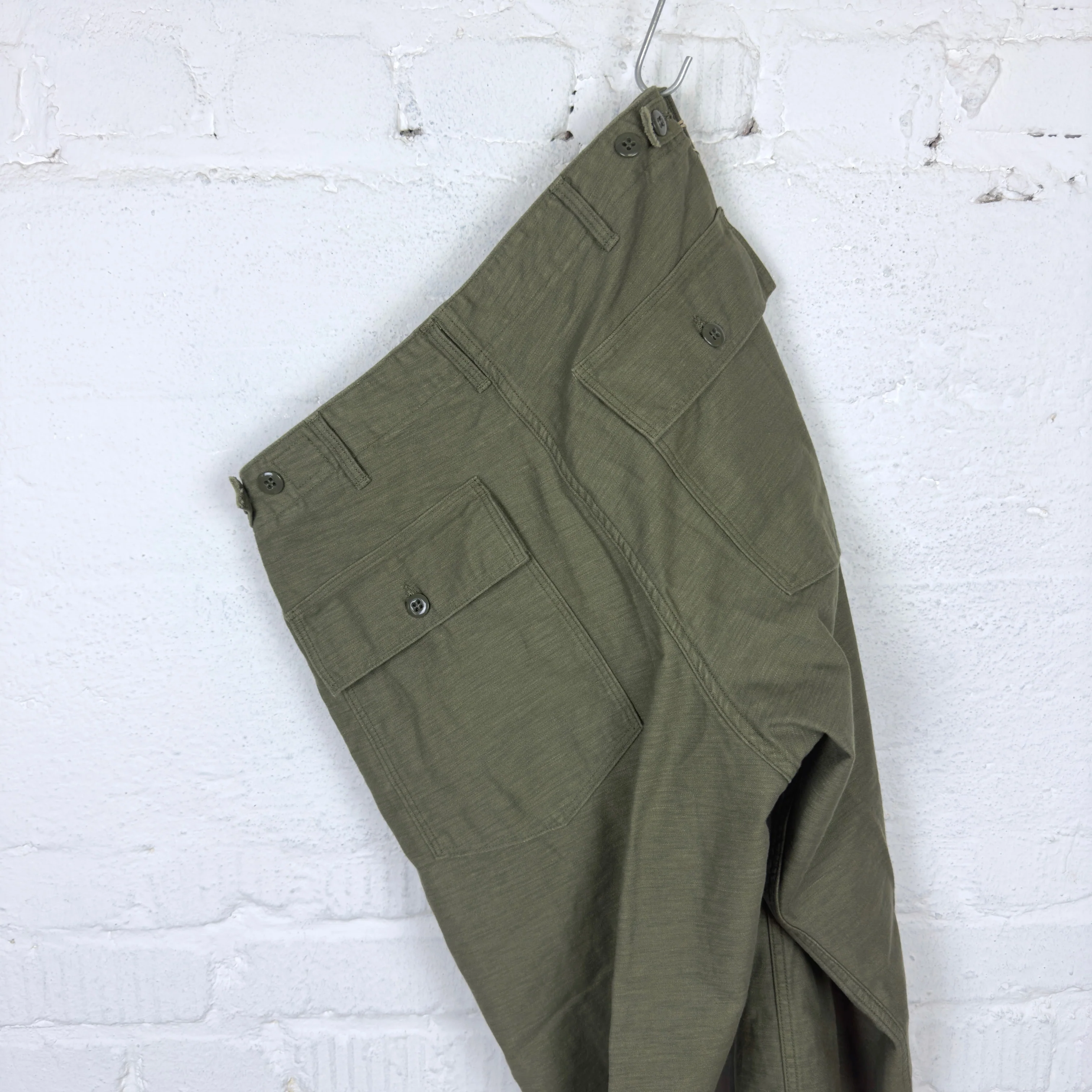 orslow | vintage fit fatigue pants dark olive - Image 7