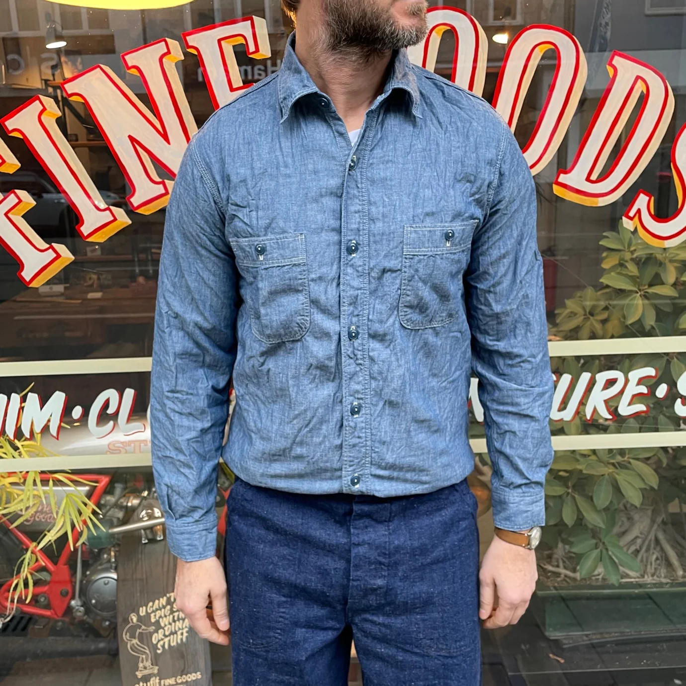 orslow | work shirt chambray (old fit) - Image 2
