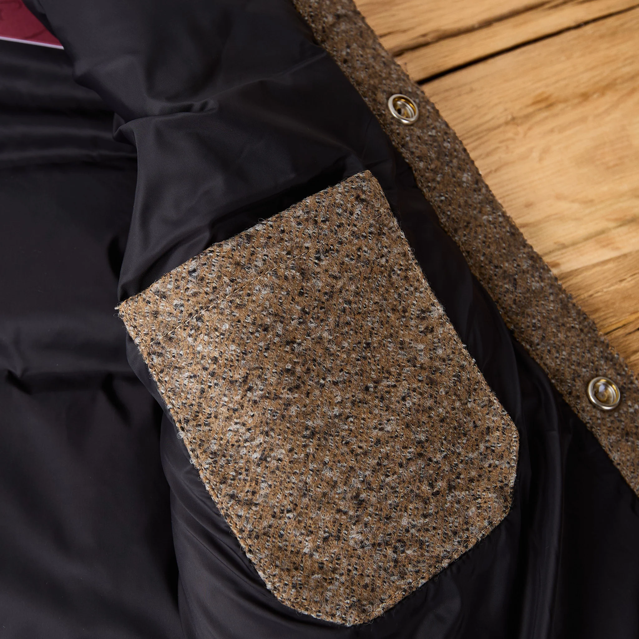 outclass | marl wool down vest - brown - Image 7