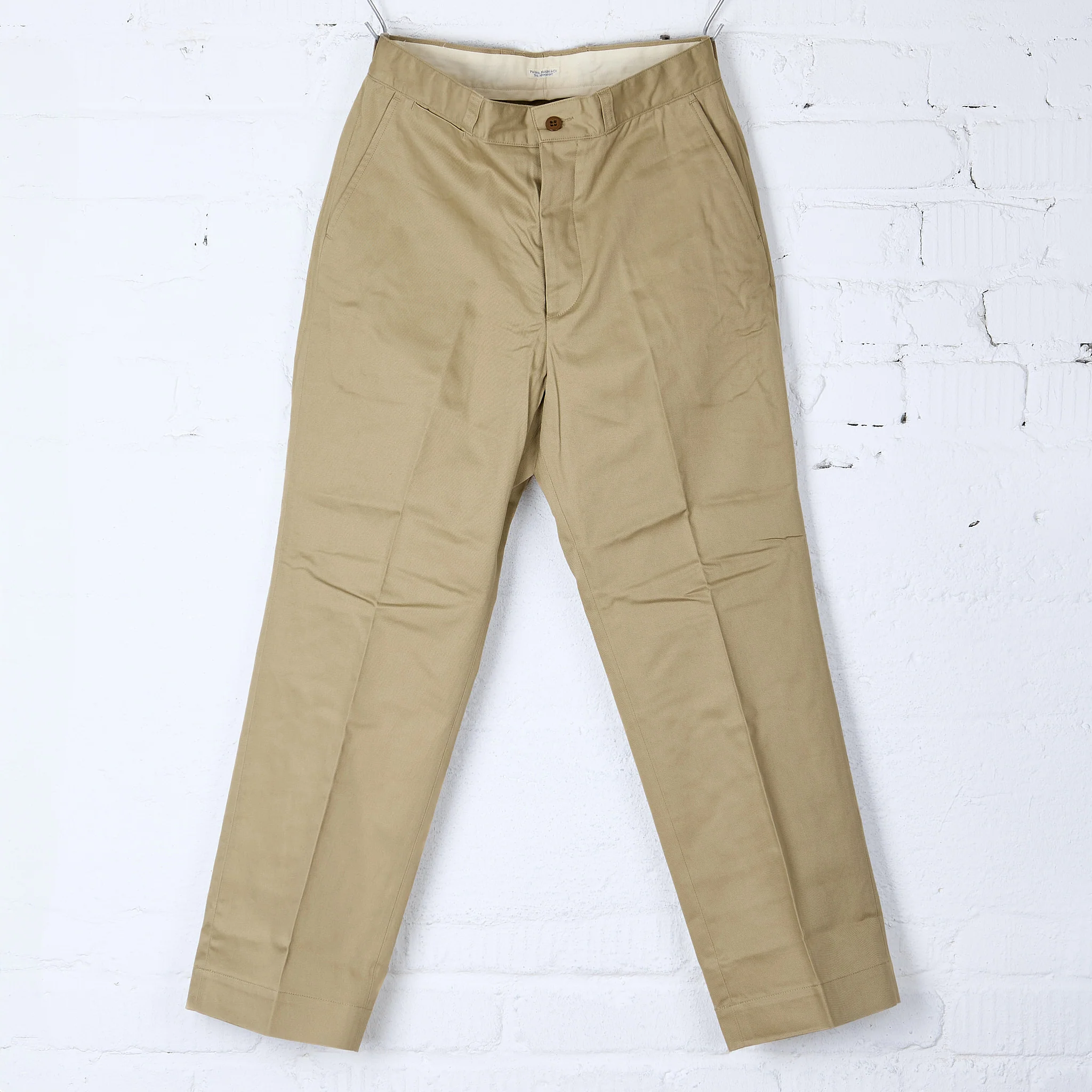 phigvel makers co. | 401 wide officer trousers khaki beige