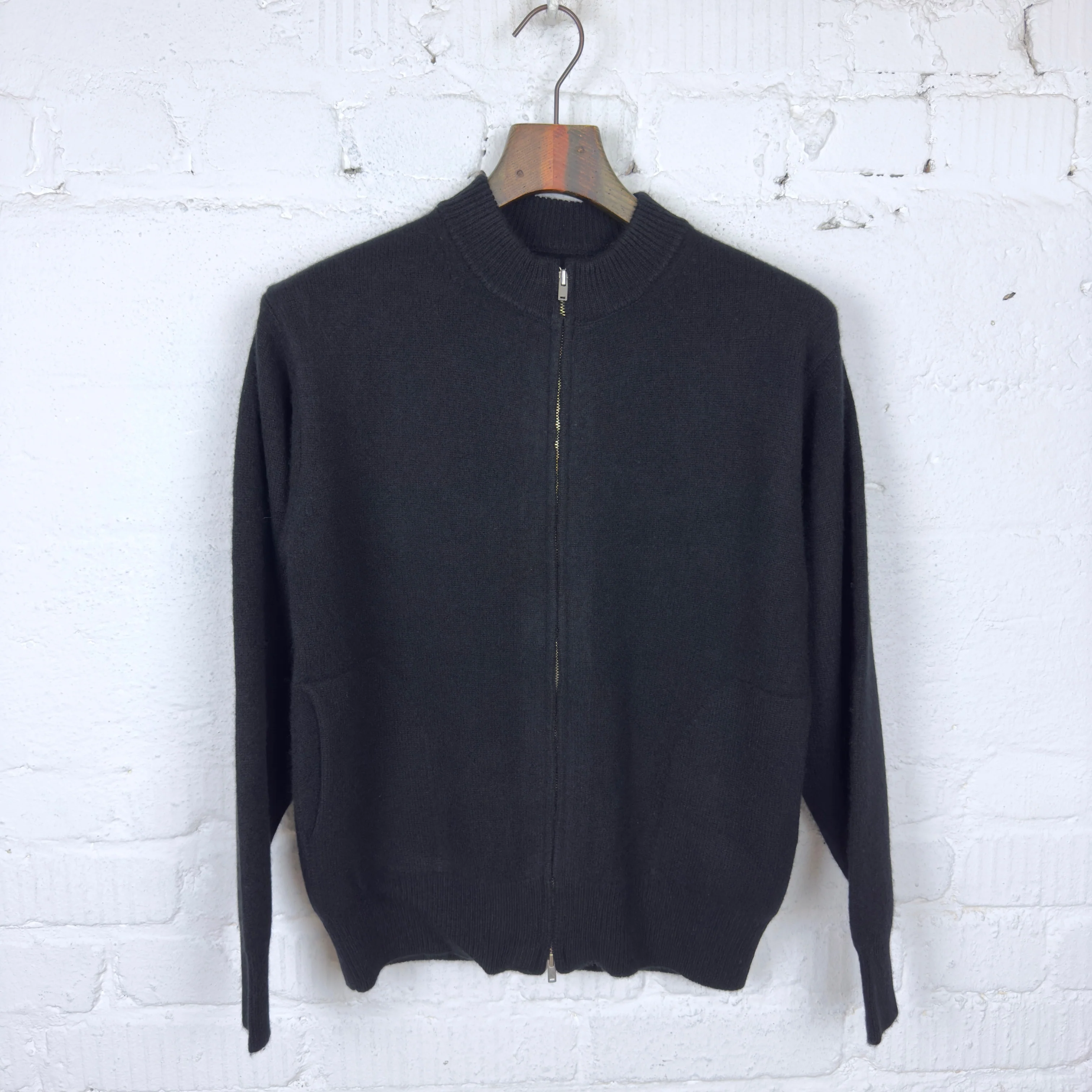 phigvel makers co. x lady white co. | cashmere bottleneck cardigan - black