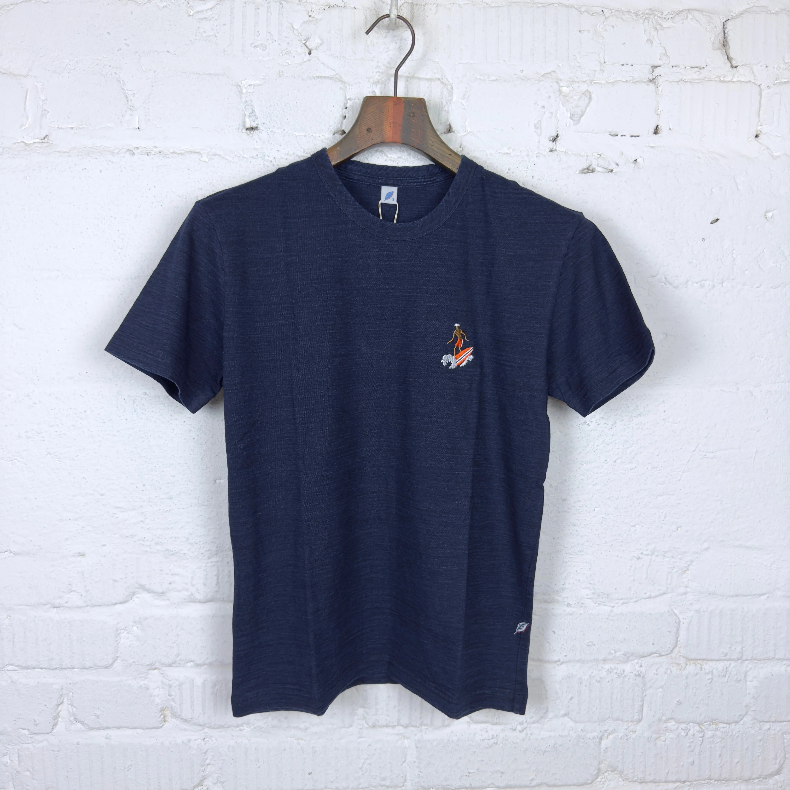 pure blue japan | 5406-6 indigo summer embroidered t-shirt surfer