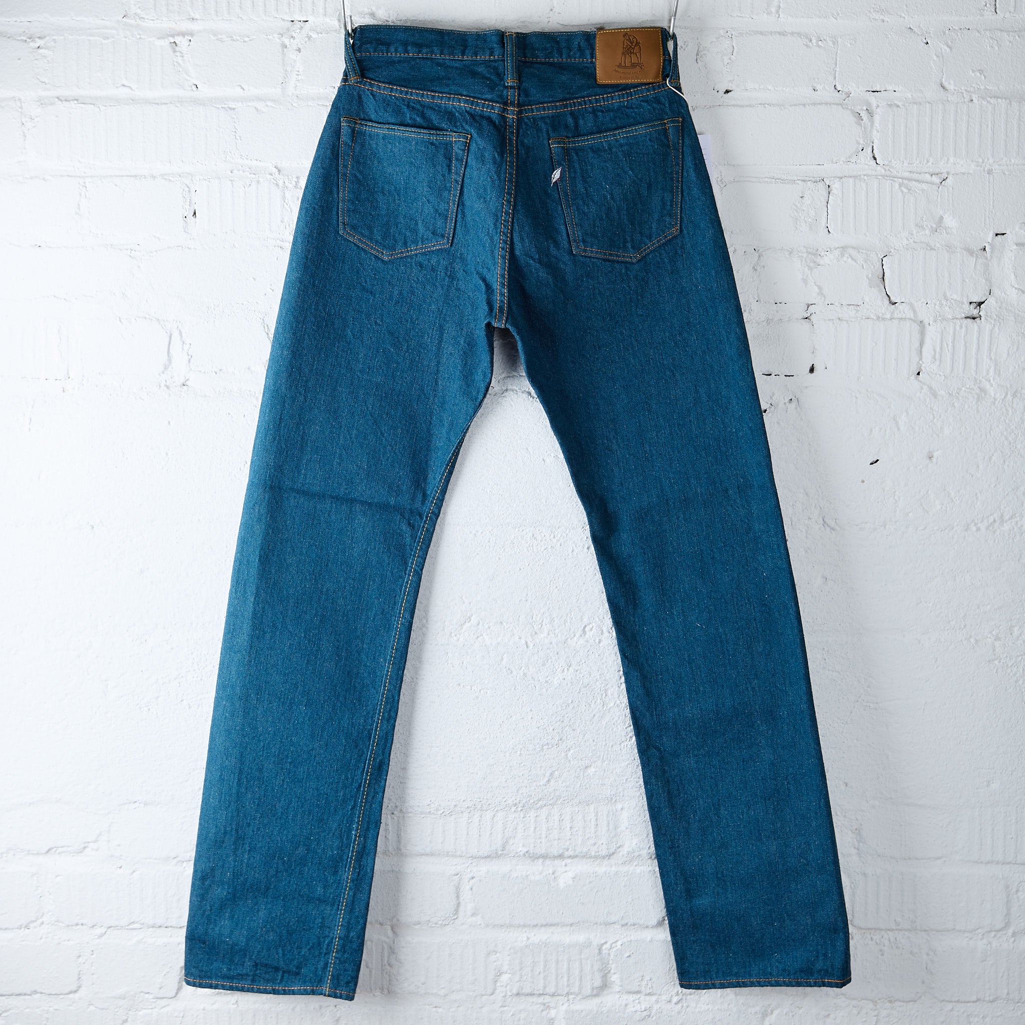 pure blue japan | gre-003 14oz green cast regular straight jean - Image 3