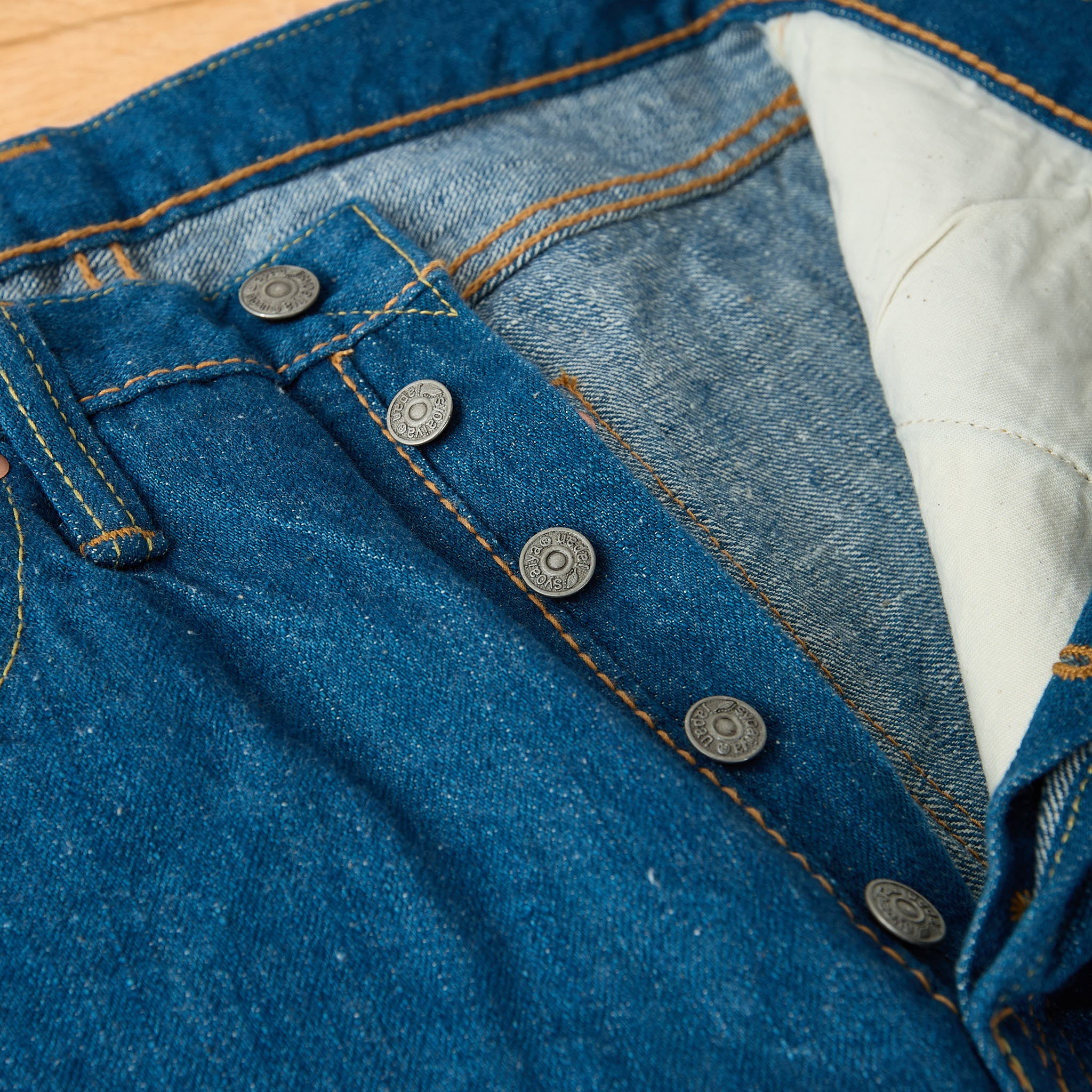 pure blue japan | gre-003 14oz green cast regular straight jean - Image 4