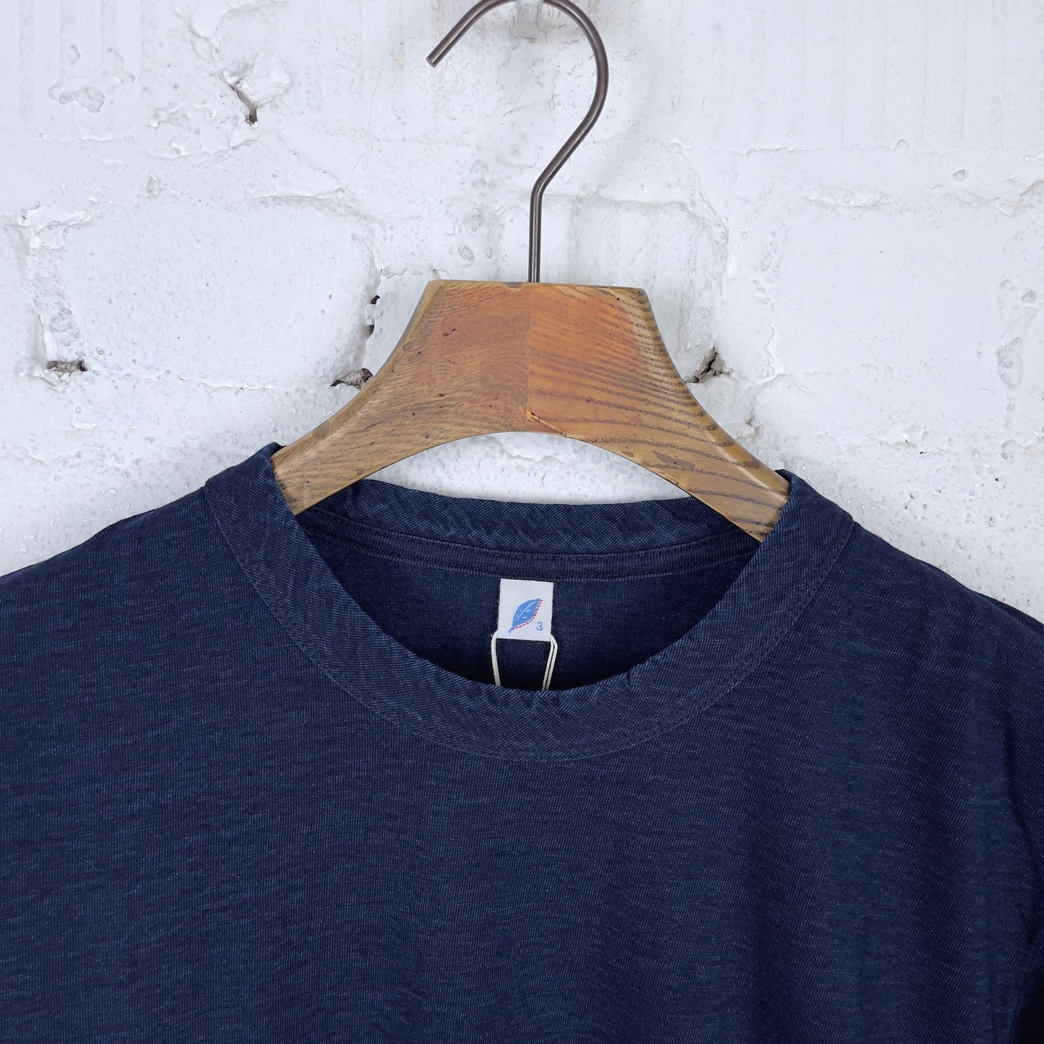 pure blue japan | ls-5011-d deep indigo dyed long sleeve t-shirt - Image 2