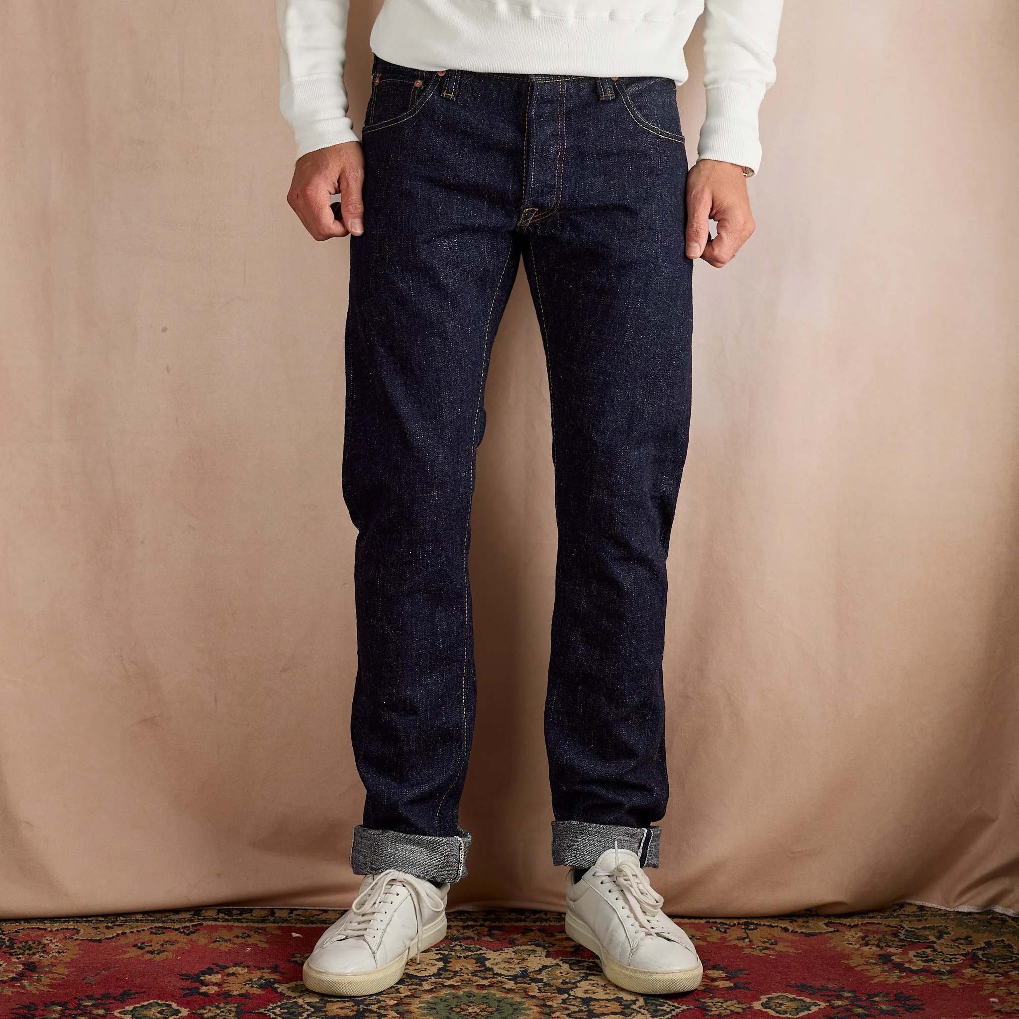 pure blue japan | slb-005 "slub denim" slim straight jean - Image 2