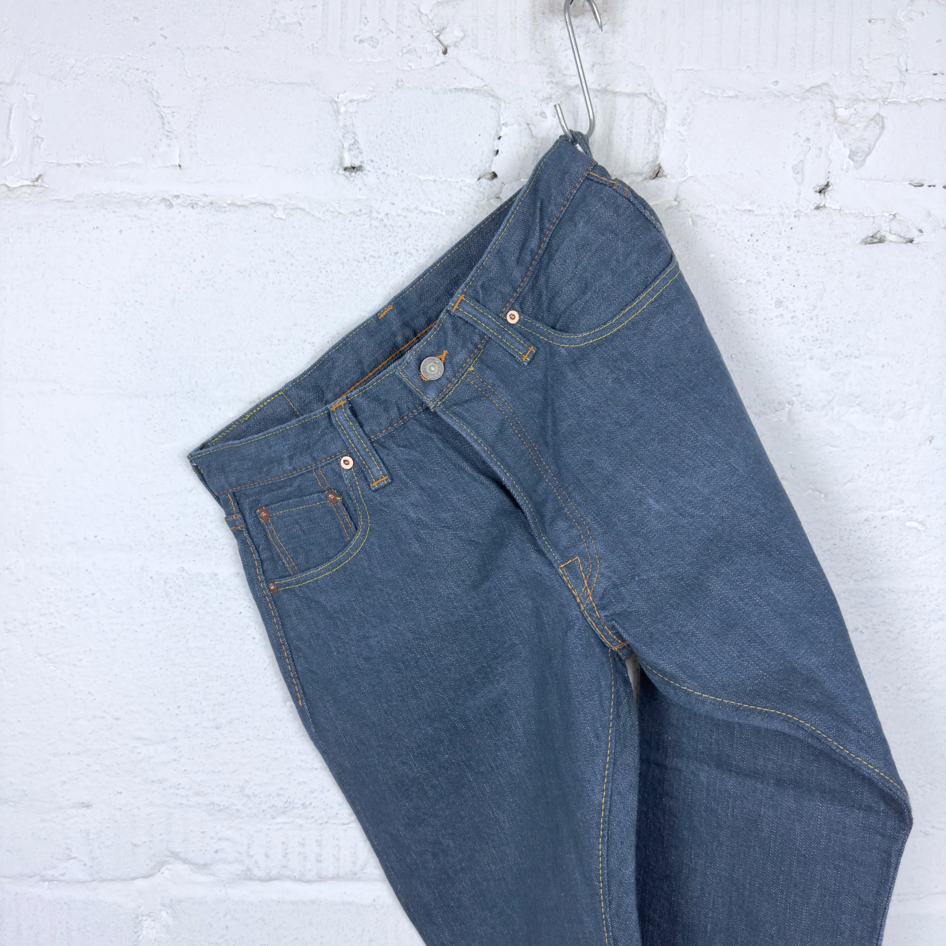 pure blue japan | smbl-14oz-019 relaxed tapered jean smoky blue - Image 2