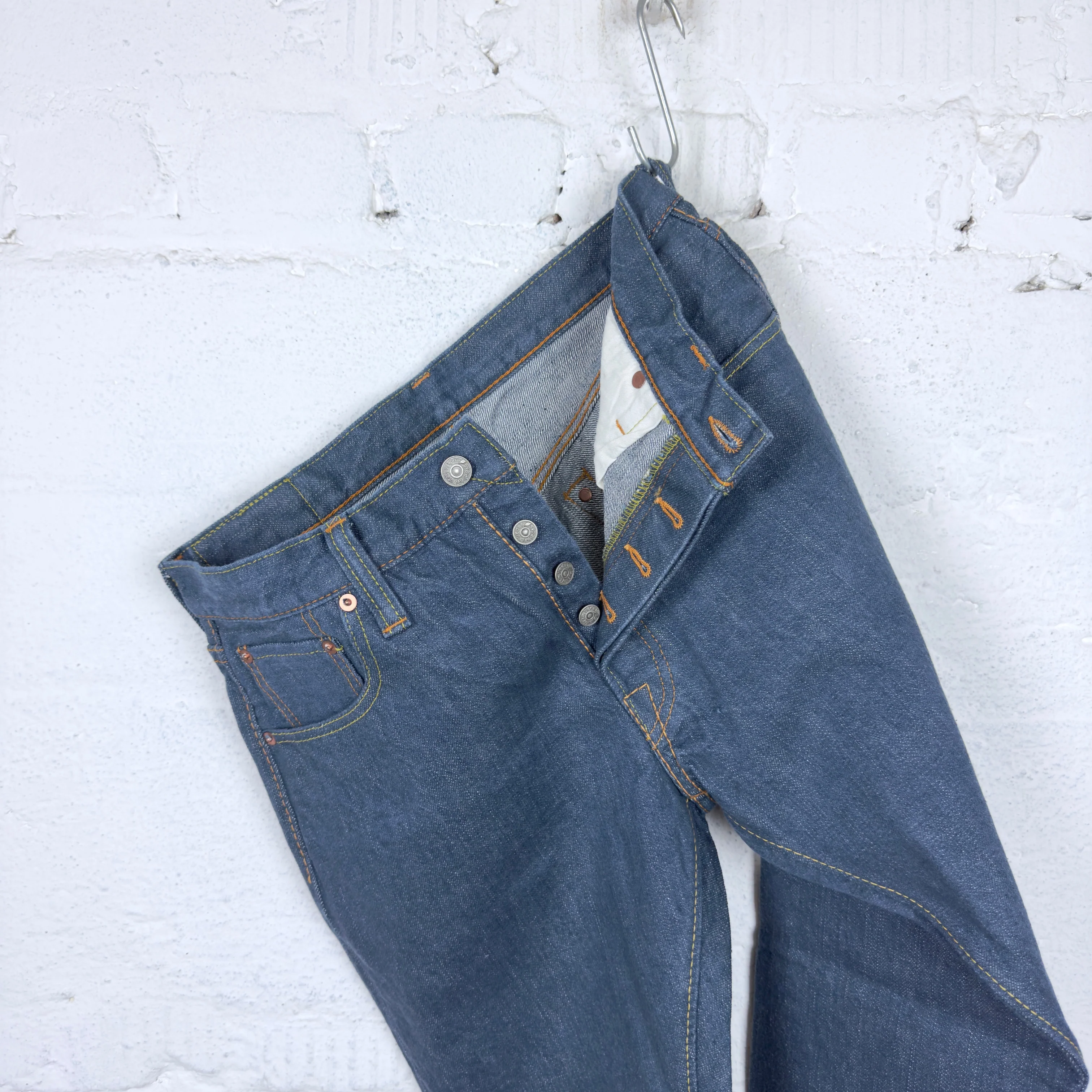 pure blue japan | smbl-14oz-019 relaxed tapered jean smoky blue - Image 3