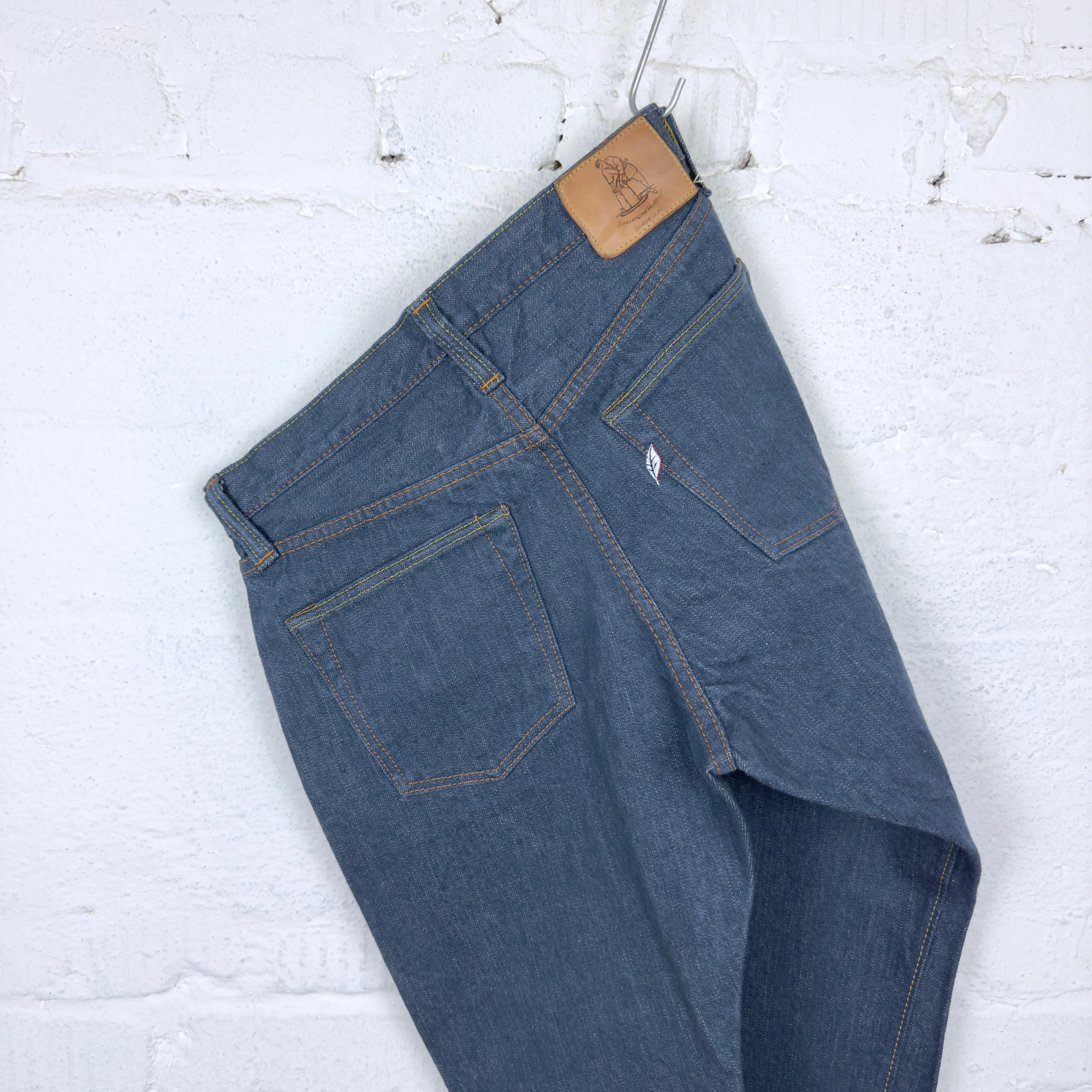 pure blue japan | smbl-14oz-019 relaxed tapered jean smoky blue - Image 4