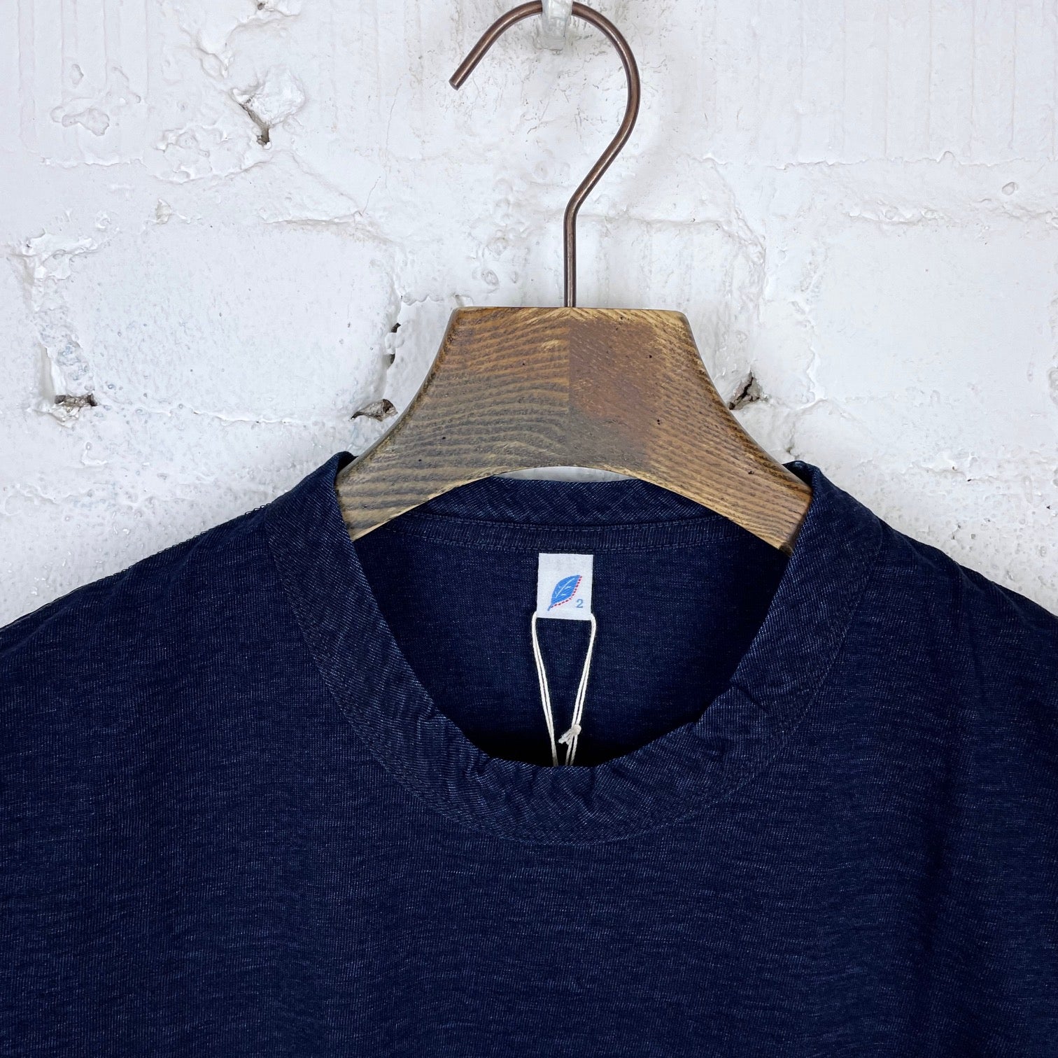 pure blue japan | ss-5011-d deep indigo dyed crewneck t-shirt - Image 3