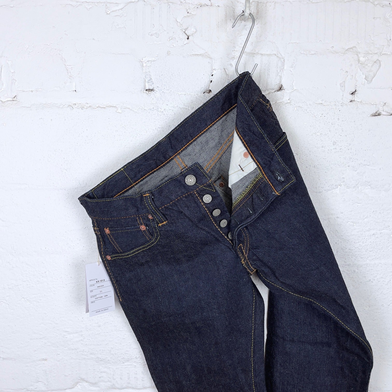 pure blue japan | xx-013 slim tapered jean 14oz - Image 4