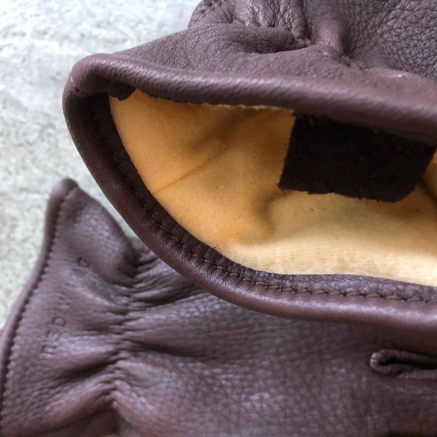 red wing shoes | lined leather gloves brown - Image 2