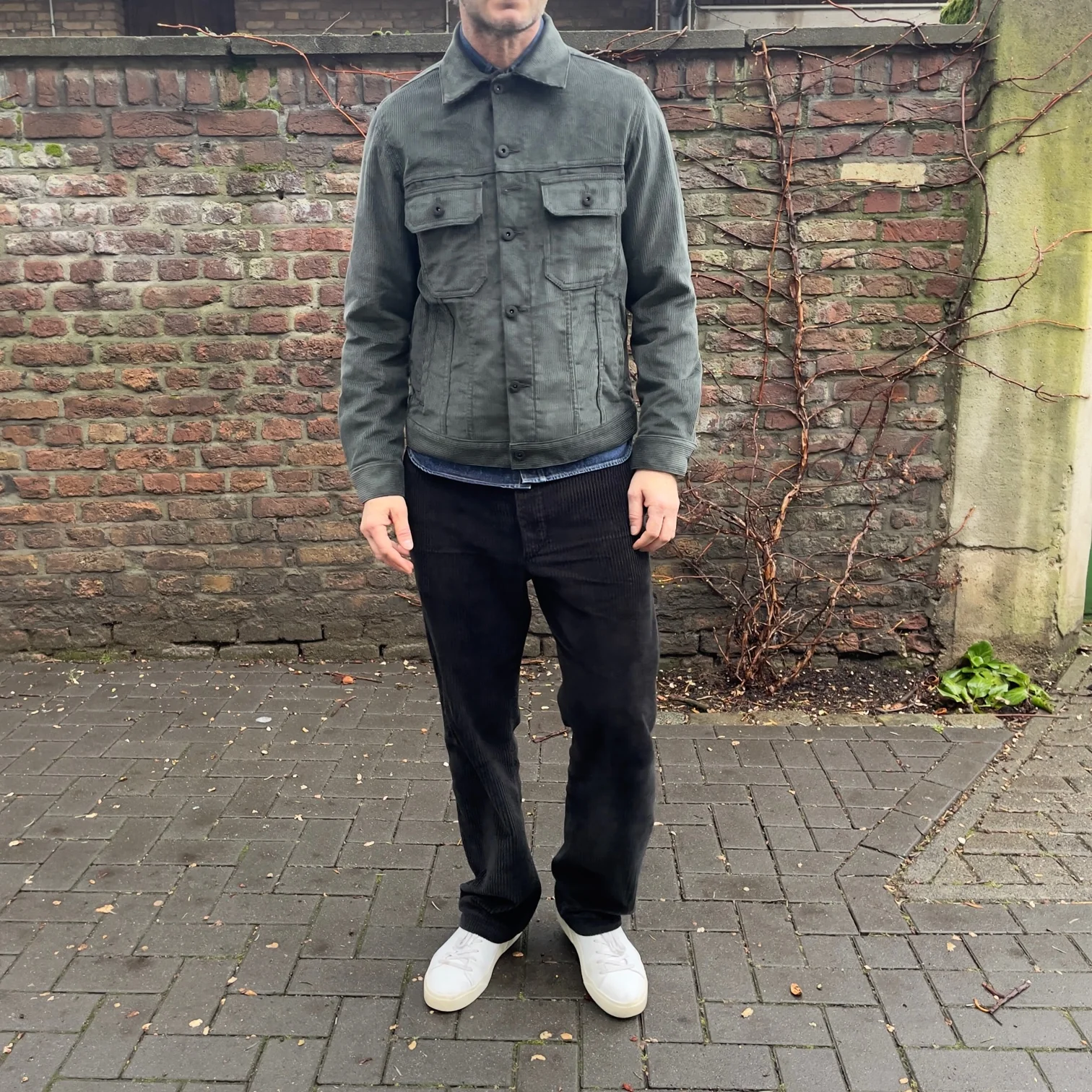 rogue territory | cruiser jacket 9oz corduroy grey - Image 2