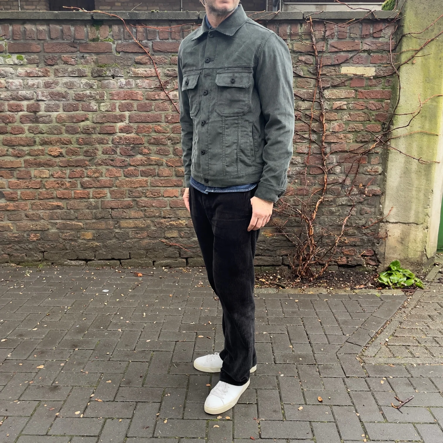 rogue territory | cruiser jacket 9oz corduroy grey - Image 3