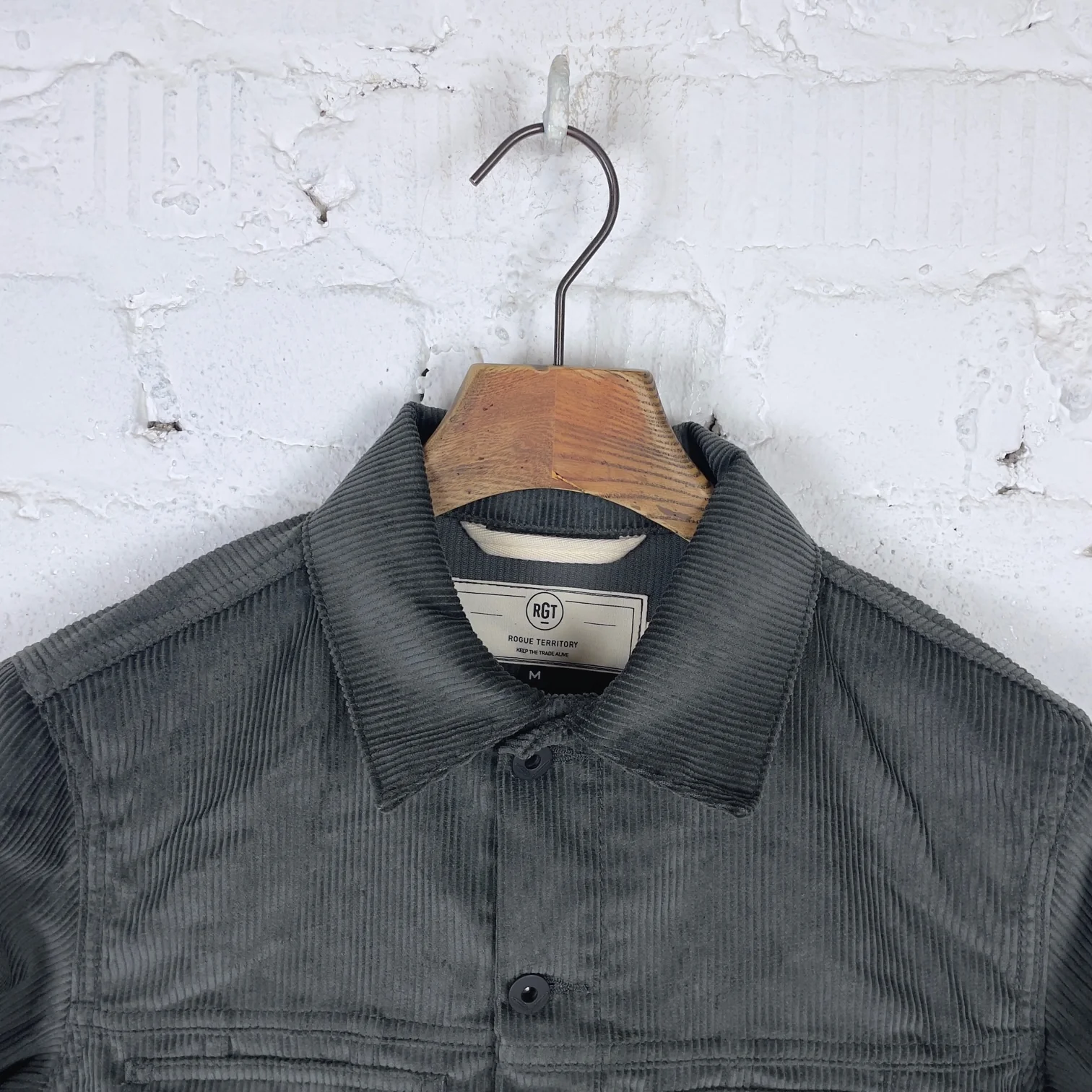 rogue territory | cruiser jacket 9oz corduroy grey - Image 4
