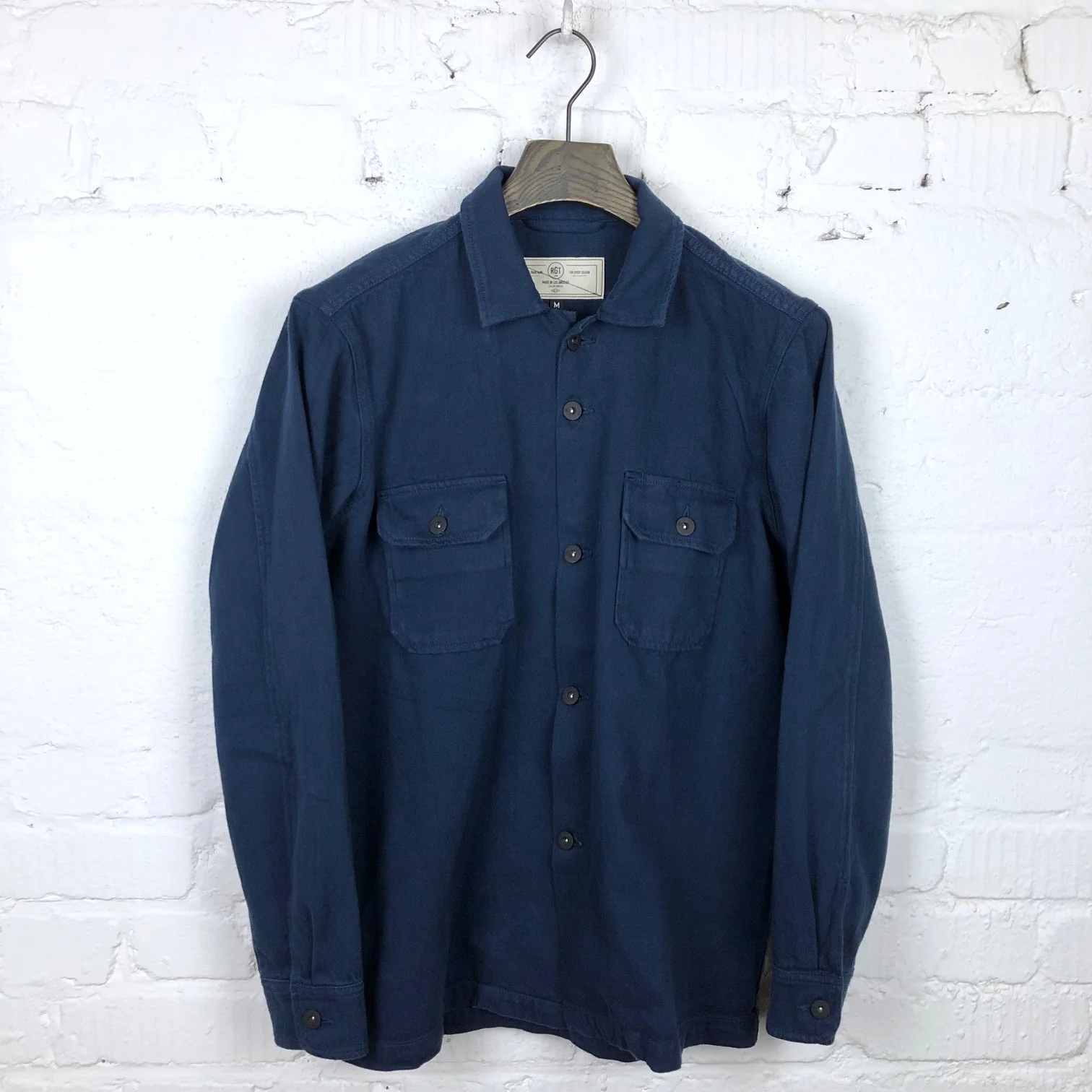 rogue territory | garment dyed infantry shirt faded navy