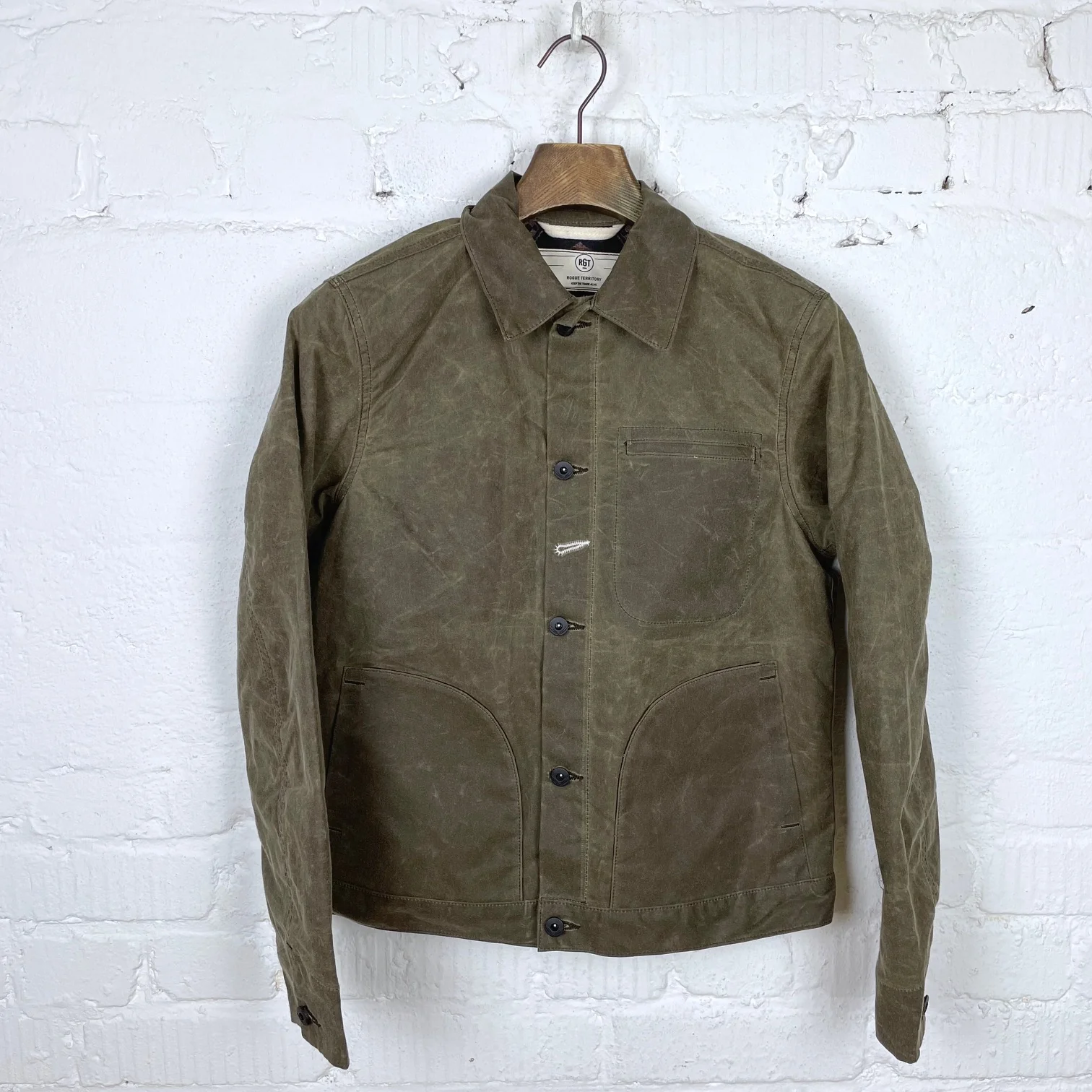rogue territory | lined ridgeline supply jacket - waxed brown