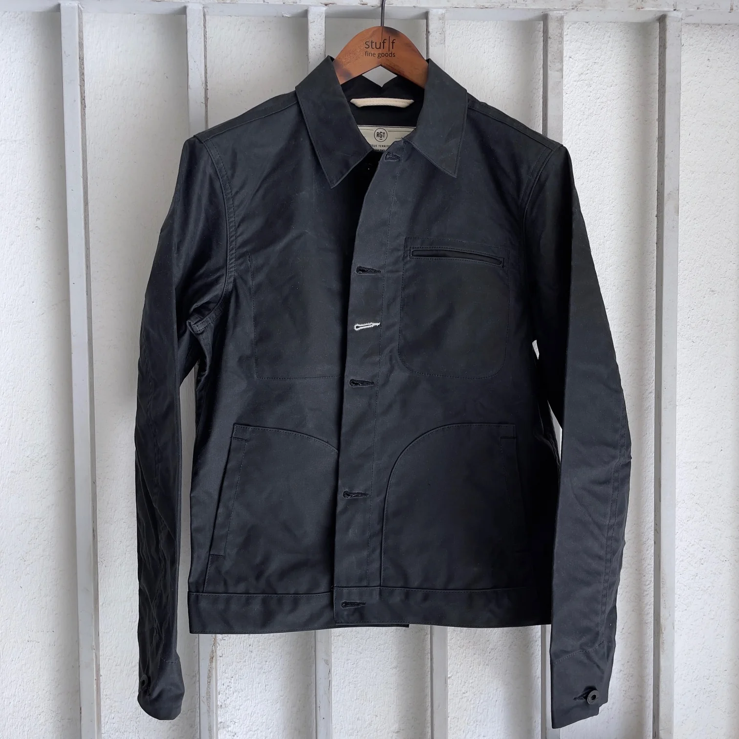 rogue territory | waxed canvas supply jacket - black ridgeline - Image 8