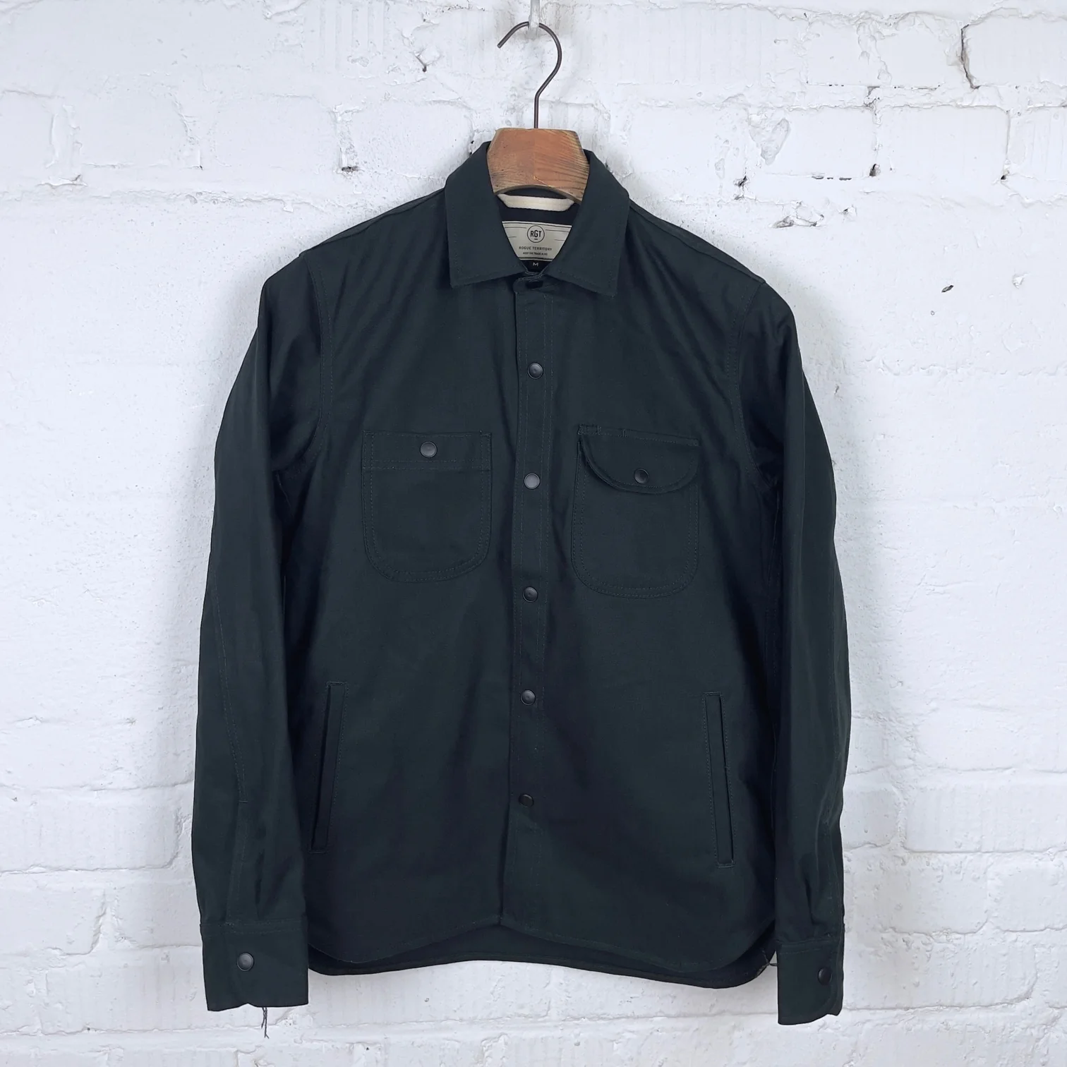 rogue territory | service shirt black canvas selvedge