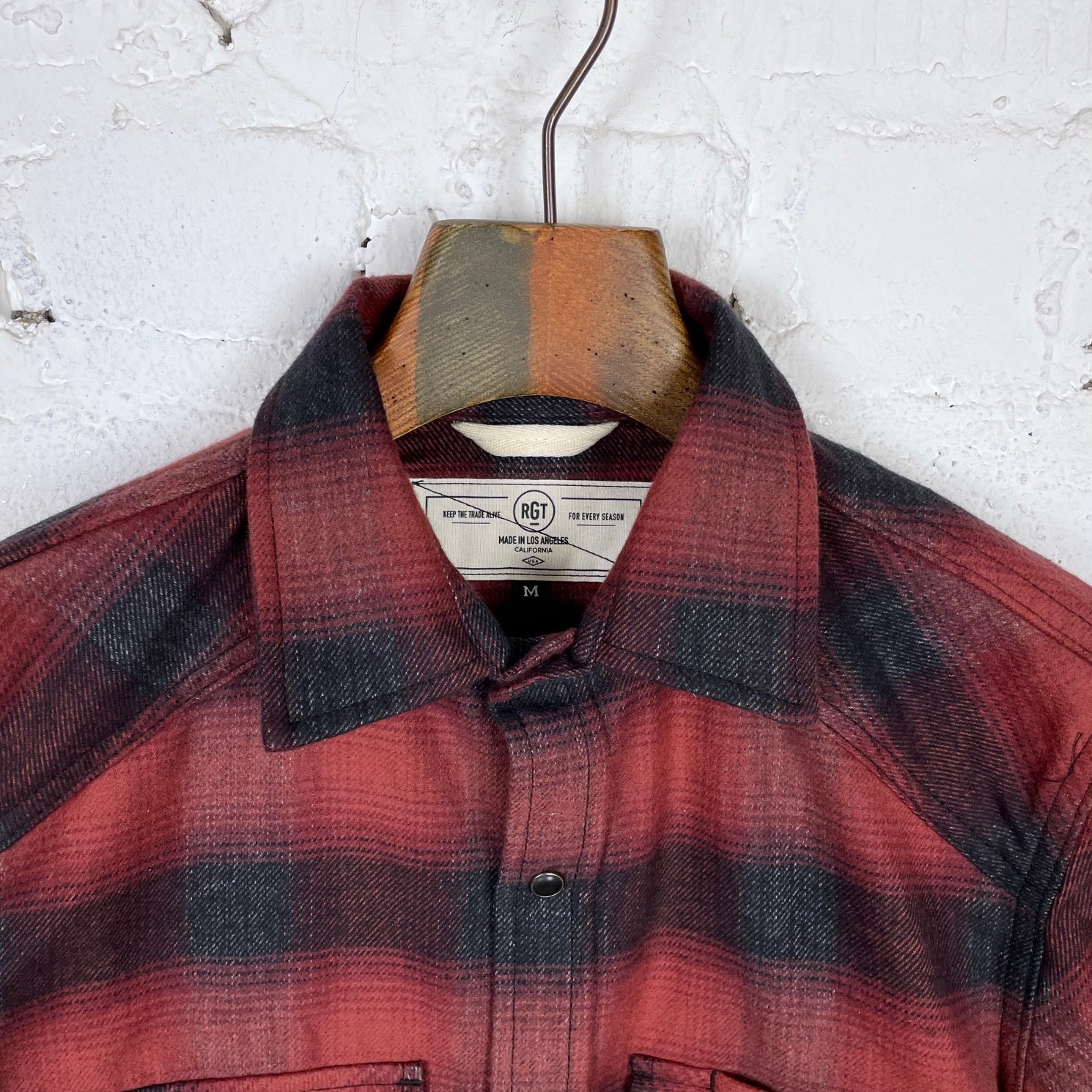 rogue territory | western shirt brick red brushed plaid - Image 4