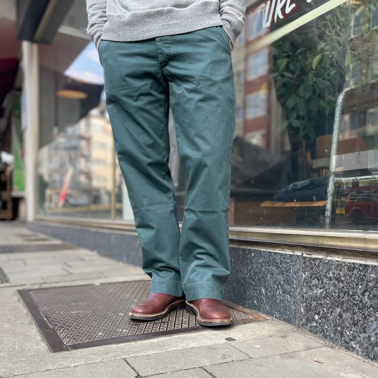 rrl | cotton field chino gas station green - Image 2