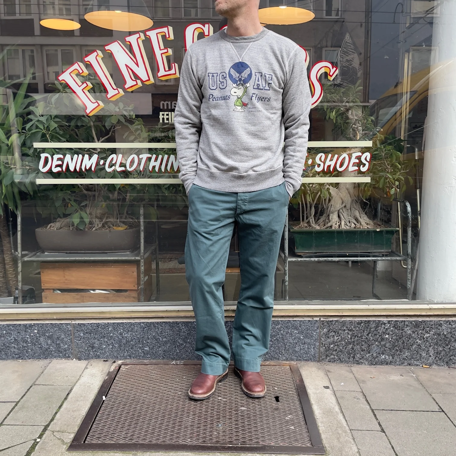 rrl | cotton field chino gas station green - Image 3