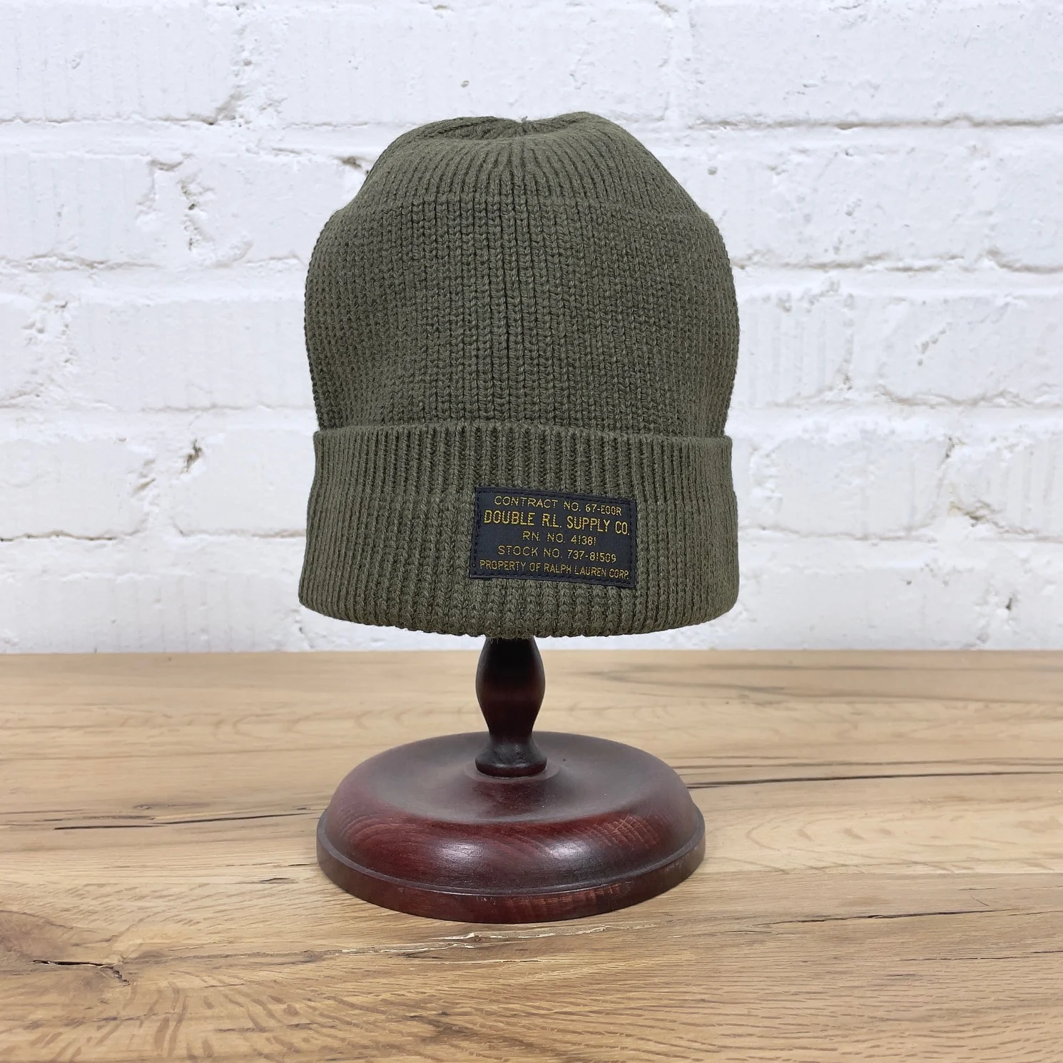 rrl | cotton watch cap olive drab